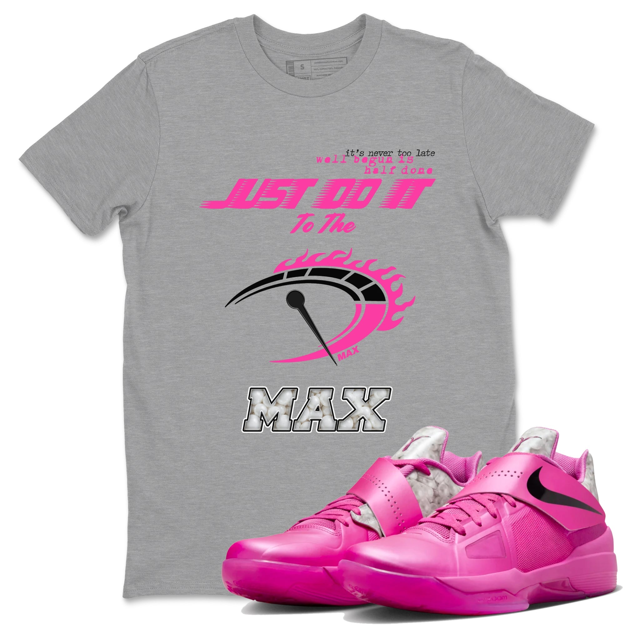 Nike KD 4 Retro Aunt Pearl shirts to match jordans Do It To The Max sneaker match tees Nike KD 4 Aunt Pearl match shoes to clothes Drip Gear Zone unisex cotton Heather Grey 1 shirts