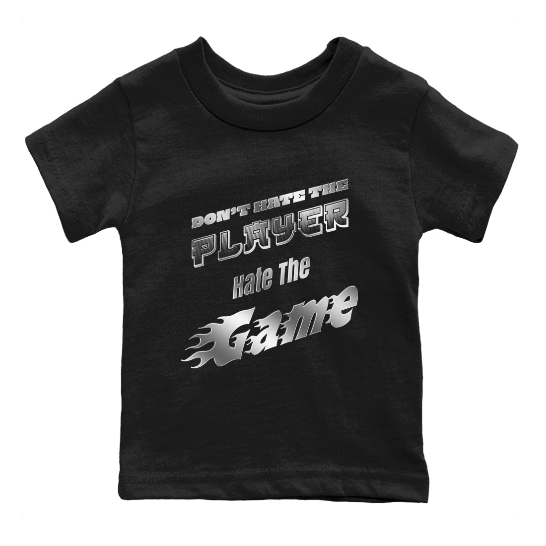 Air Jordan 1 Gift Giving shirt to match jordans Don't Hate The Player sneaker tees  Metal tees AJ1 Gift Giving Drip Gear Zone Baby Toddler Black 2 T-Shirt
