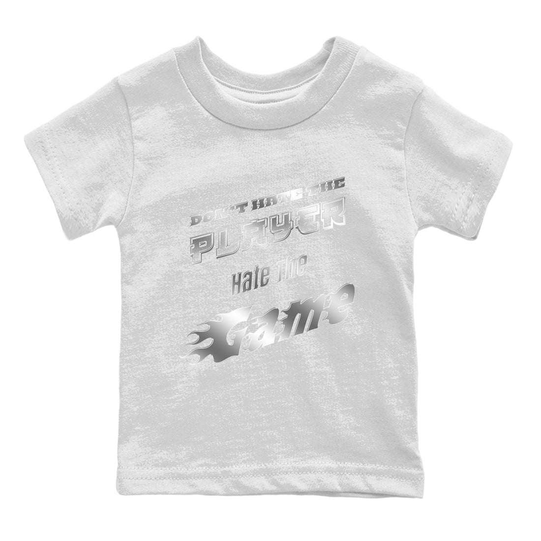 Air Jordan 1 Gift Giving shirt to match jordans Don't Hate The Player sneaker tees  Metal tees AJ1 Gift Giving Drip Gear Zone Baby Toddler White 2 T-Shirt