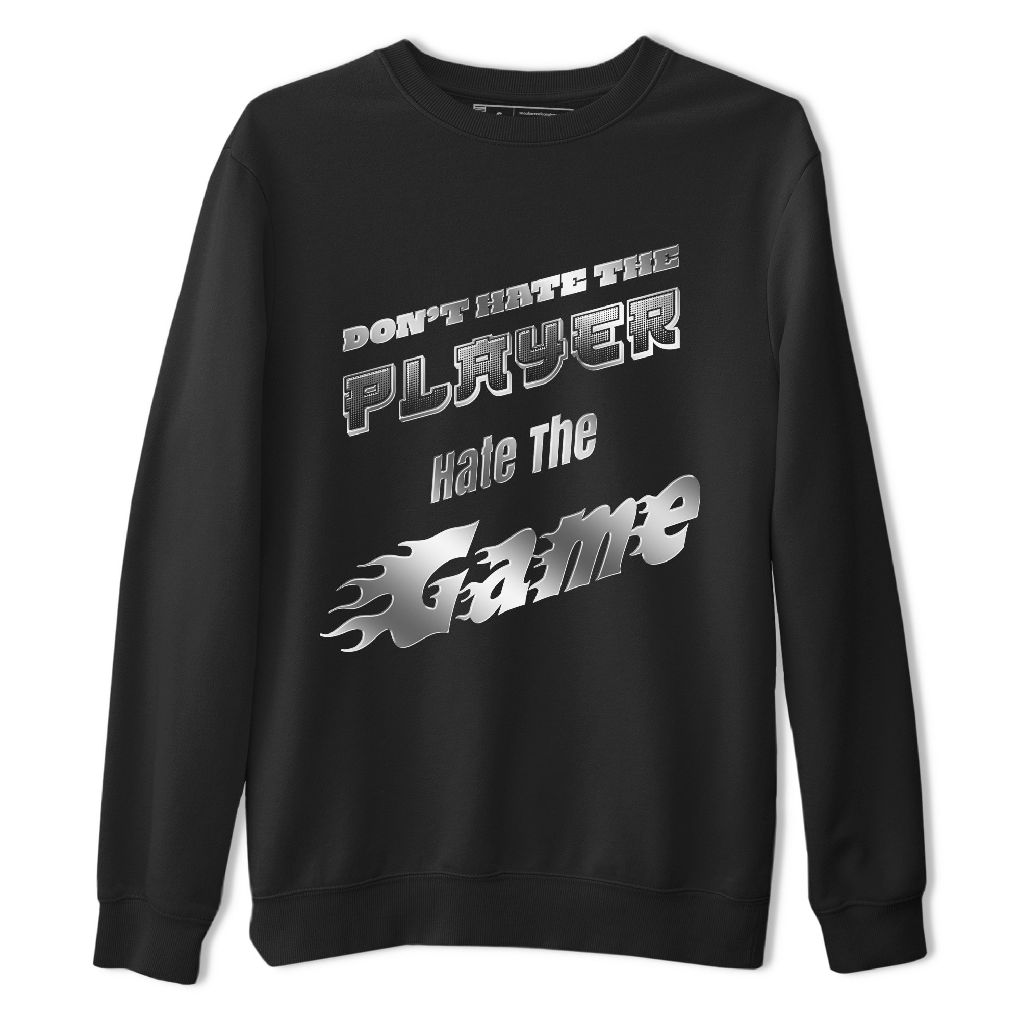Air Jordan 1 Gift Giving shirt to match jordans Don't Hate The Player sneaker tees  Metal tees AJ1 Gift Giving Drip Gear Zone Unisex Black 2 T-Shirt