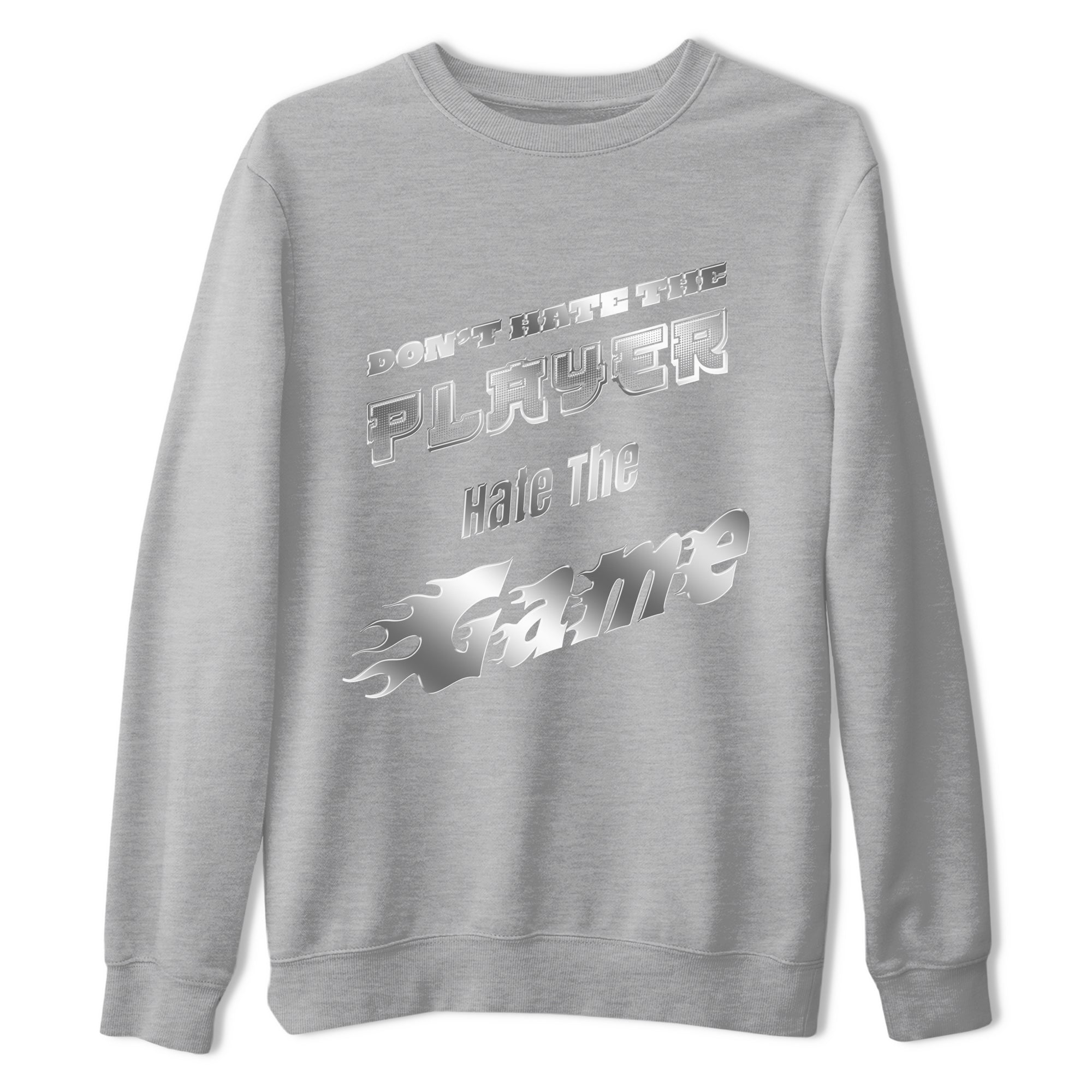 Air Jordan 1 Gift Giving shirt to match jordans Don't Hate The Player sneaker tees  Metal tees AJ1 Gift Giving Drip Gear Zone Unisex Heather Grey 2 T-Shirt