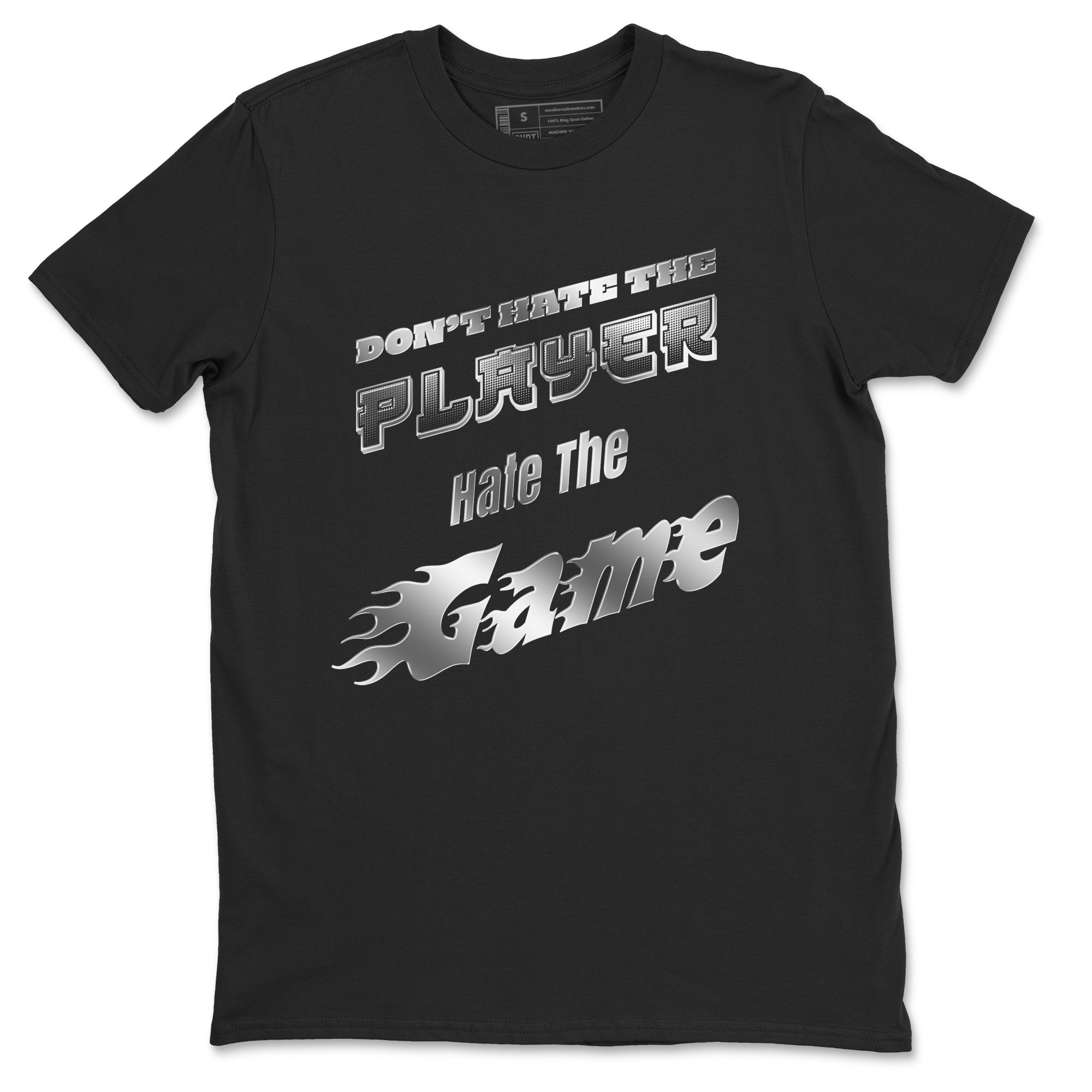 Air Jordan 1 Gift Giving shirt to match jordans Don't Hate The Player sneaker tees  Metal tees AJ1 Gift Giving Drip Gear Zone Unisex Black 2 T-Shirt
