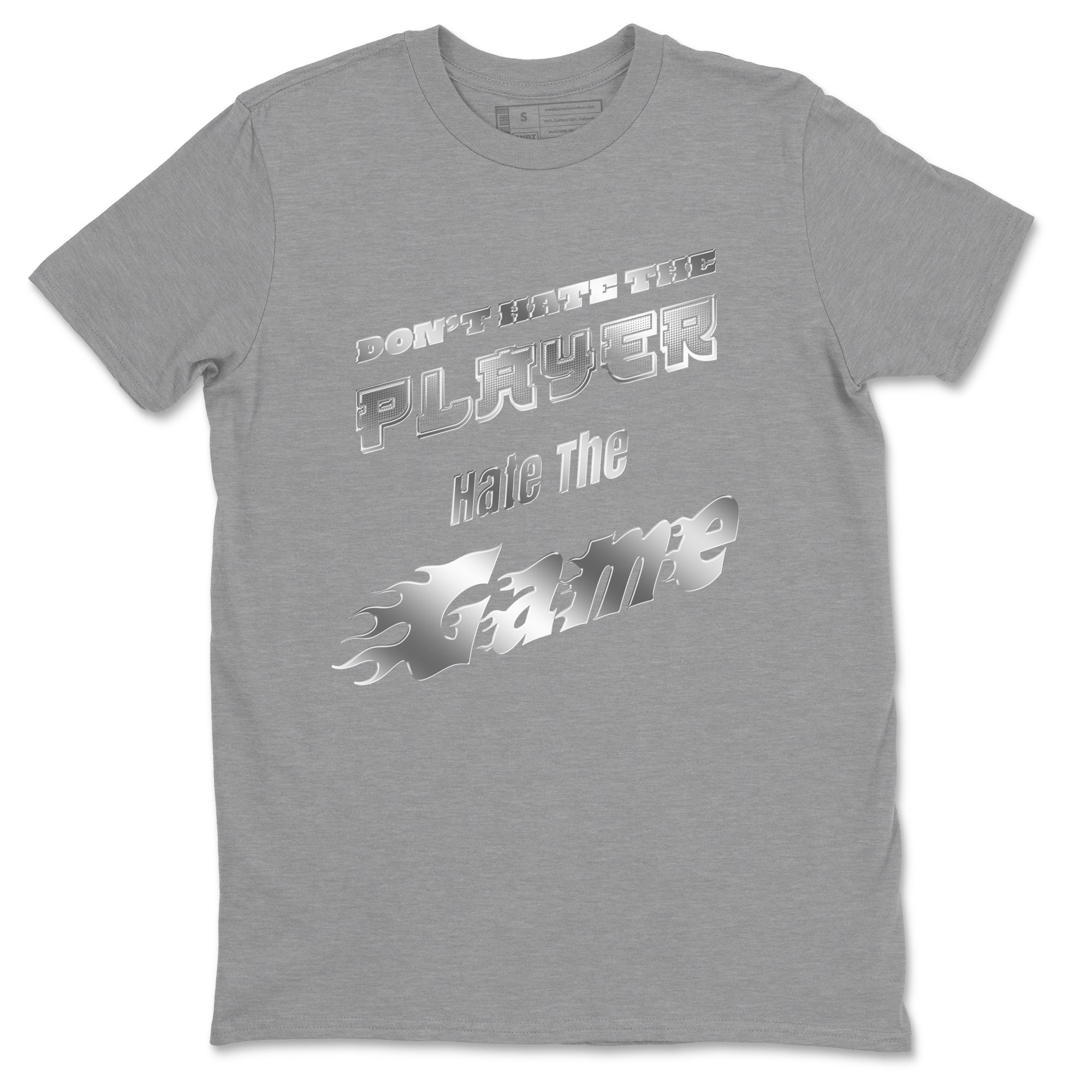 Air Jordan 1 Gift Giving shirt to match jordans Don't Hate The Player sneaker tees  Metal tees AJ1 Gift Giving Drip Gear Zone Unisex Heather Grey 2 T-Shirt
