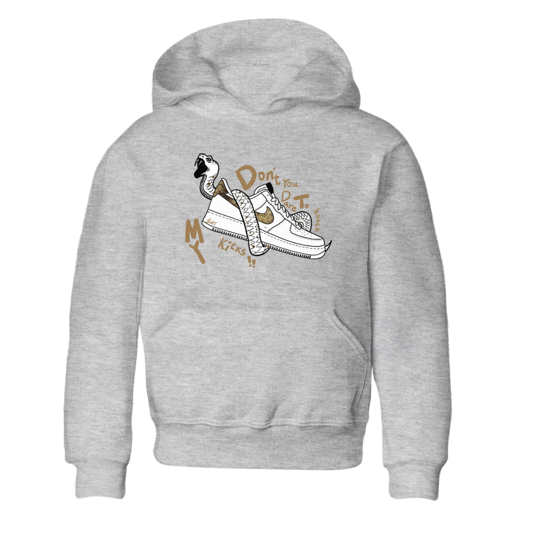 Air Force 1 Ivory Snake shirt to match jordans Don't Touch My Kicks sneaker tees Air Force 1 Ivory Snake Drip Gear Zone baby toddler Heather Grey 2 cotton Shirt