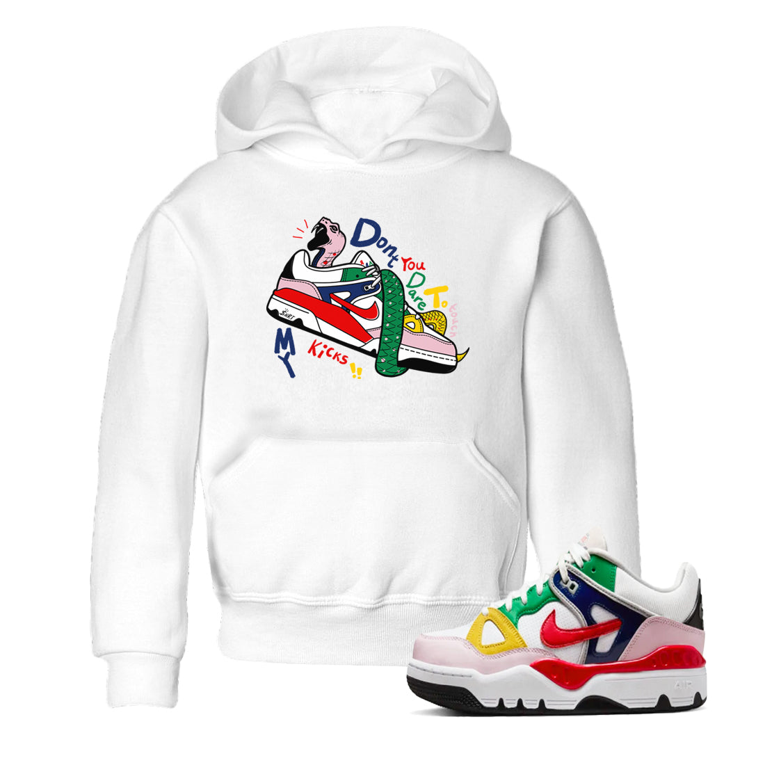 AF 3 Nigo shirtsto match jordans Don't Touch My Kicks sneaker match tees Air Force 3 Low x Nigo Blue Void and Tour Yellow match shoes to clothes Drip Gear Zone Youth Baby White 1 tee
