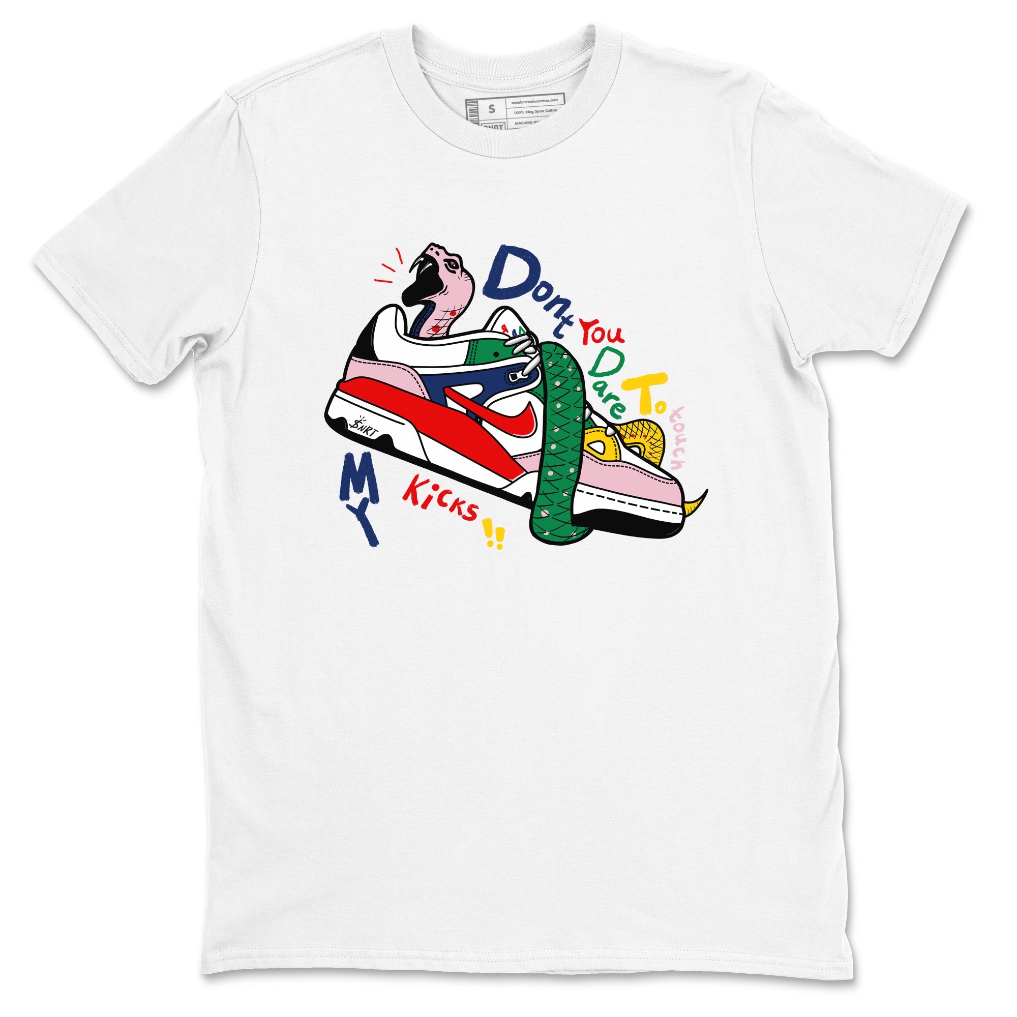 AF 3 Nigo shirtsto match jordans Don't Touch My Kicks sneaker match tees Air Force 3 Low x Nigo Blue Void and Tour Yellow match shoes to clothes Drip Gear Zone unisex cotton White 2 shirts