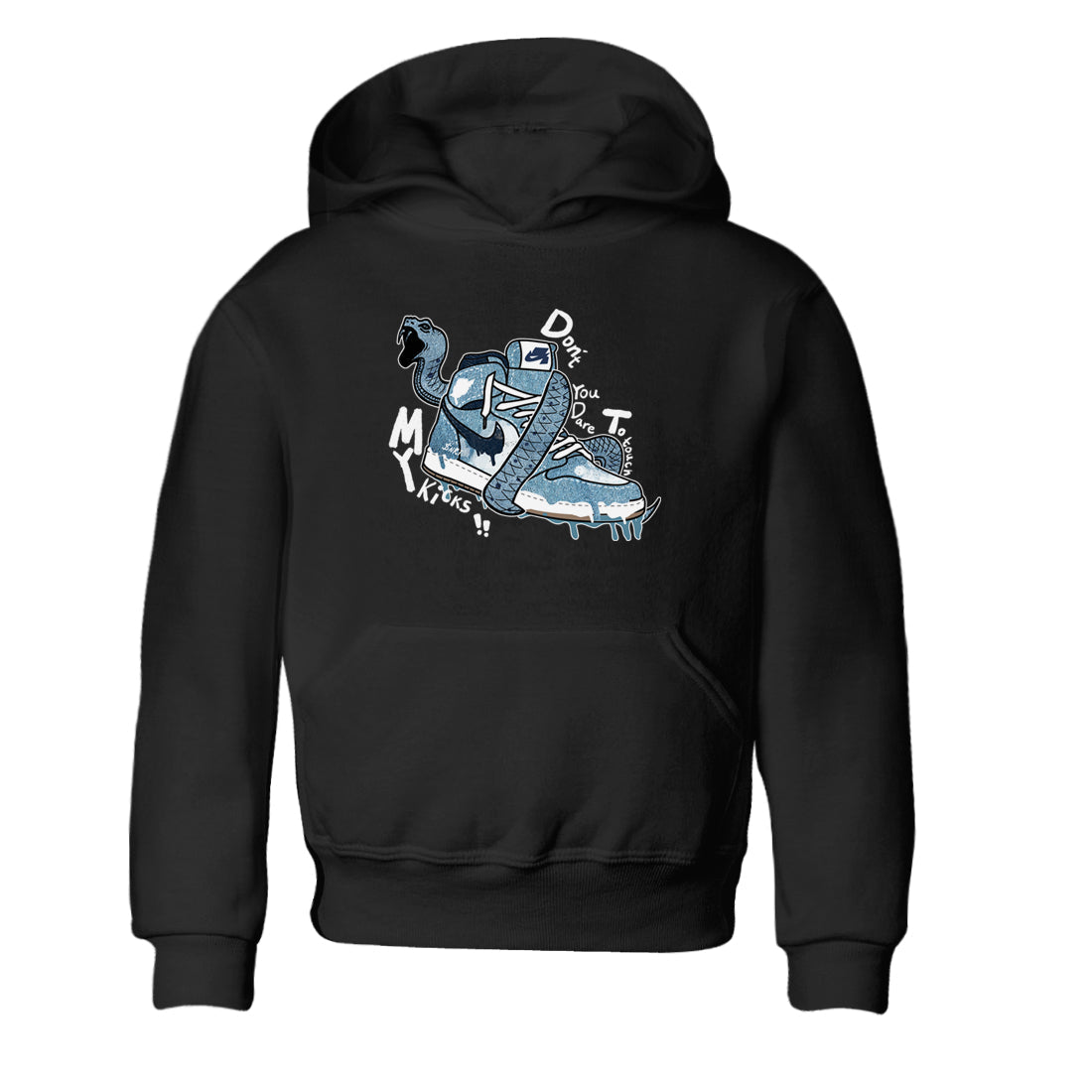1s Denim shirts to match jordans Don't Touch My Kicks sneaker match tees Air Jordan 1 Denim Drip Gear Zone streetwear brand Baby and Youth Black 2 cotton tee