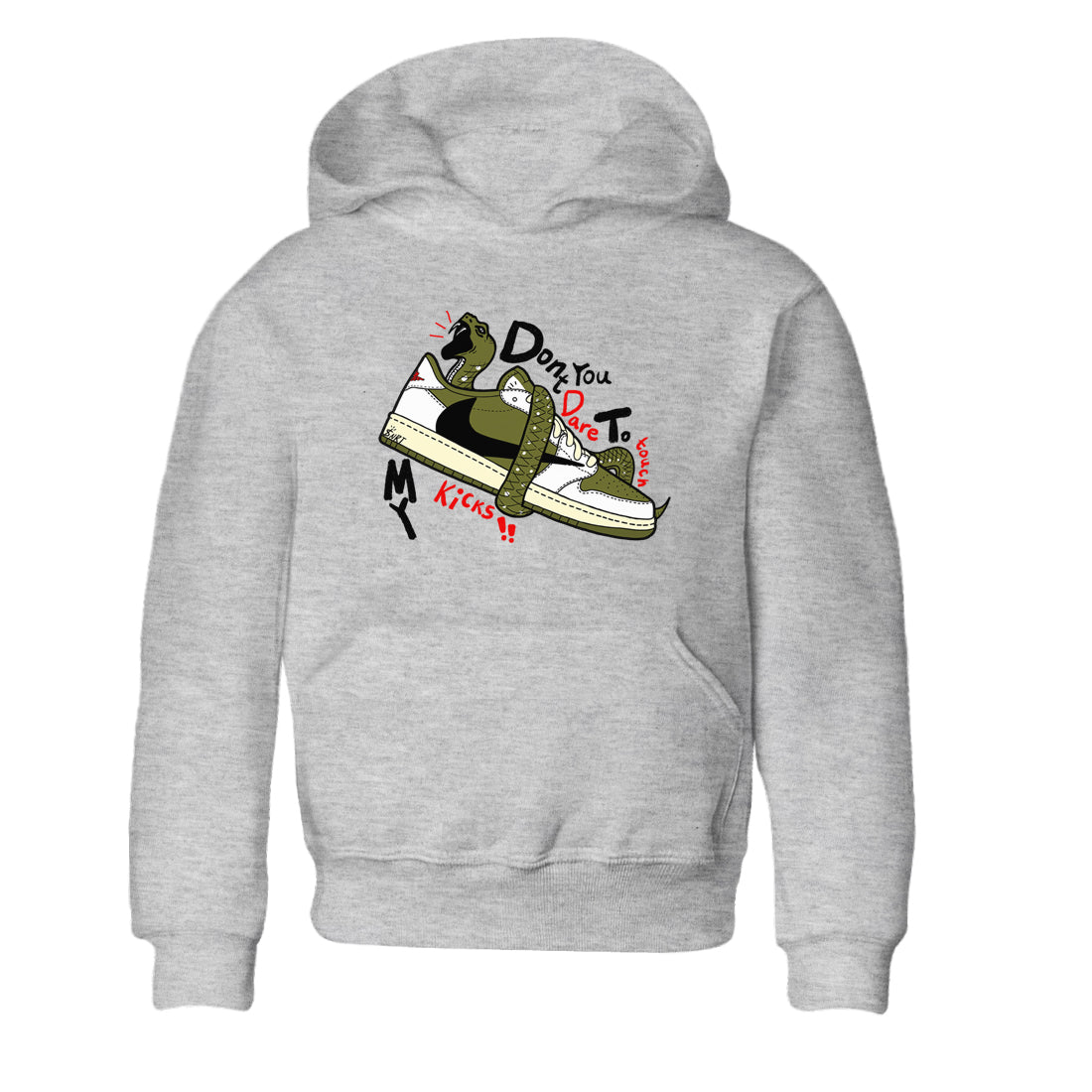 Jordan 1 Olive t shirts to match sneakers Don't Touch My Kicks sneaker match tees Air Jordan 1 Low x Travis Scott Reverse Olive tee Drip Gear Zone Youth Baby Heather Grey 2 tee