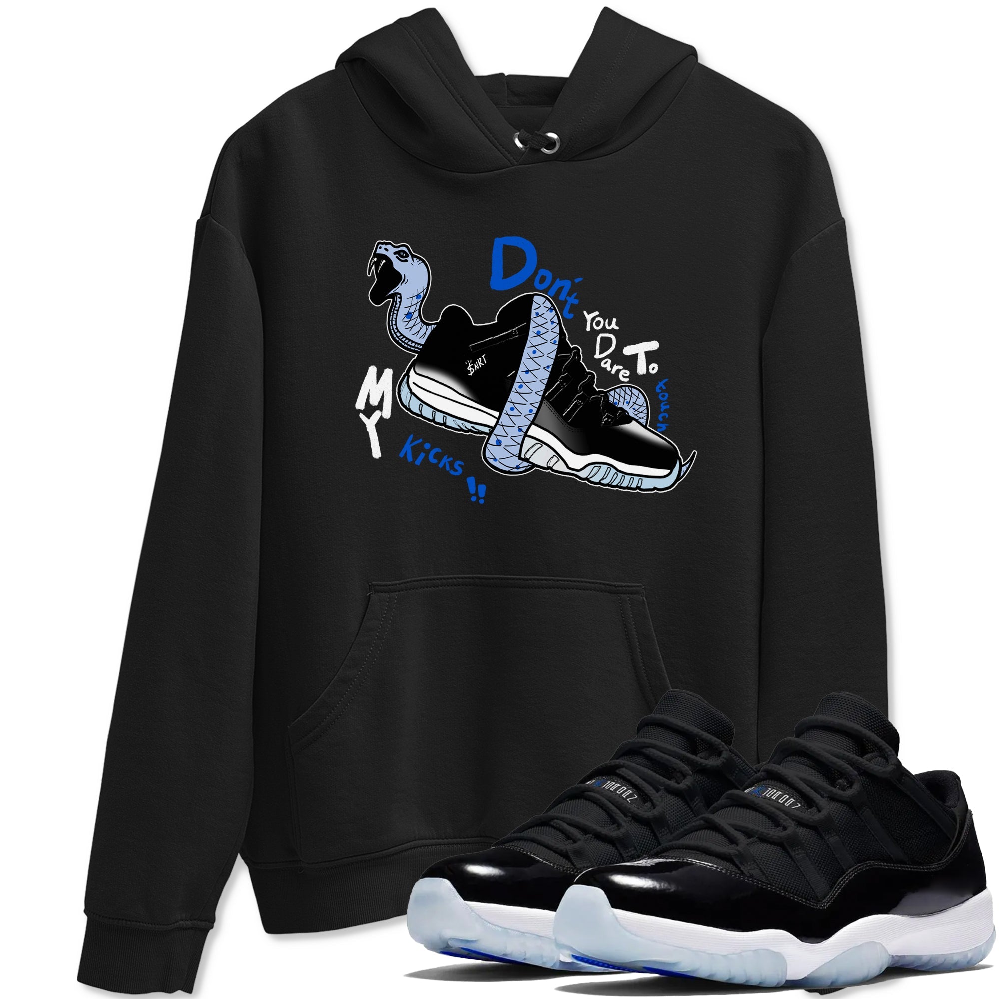 AJ11 Space shirt to match jordans Don't Touch My Kicks sneaker tees Air Jordan 11 Space Drip Gear Zone unisex cotton Black 1 crew neck shirt