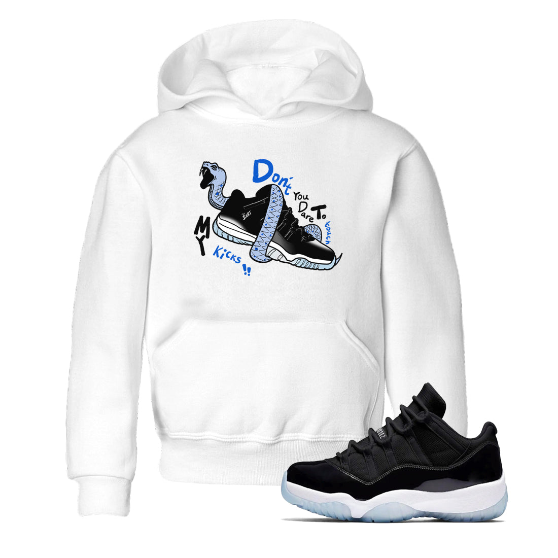 AJ11 Space shirt to match jordans Don't Touch My Kicks sneaker tees Air Jordan 11 Space Drip Gear Zone baby toddler White 1 cotton Shirt