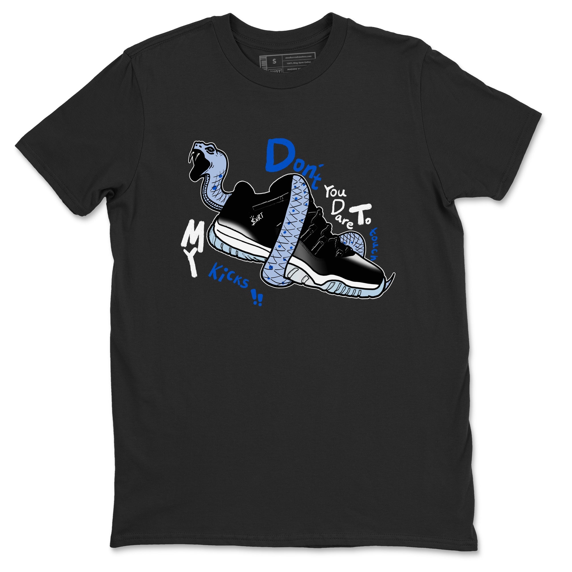 AJ11 Space shirt to match jordans Don't Touch My Kicks sneaker tees Air Jordan 11 Space Drip Gear Zone unisex cotton Black 2 crew neck shirt