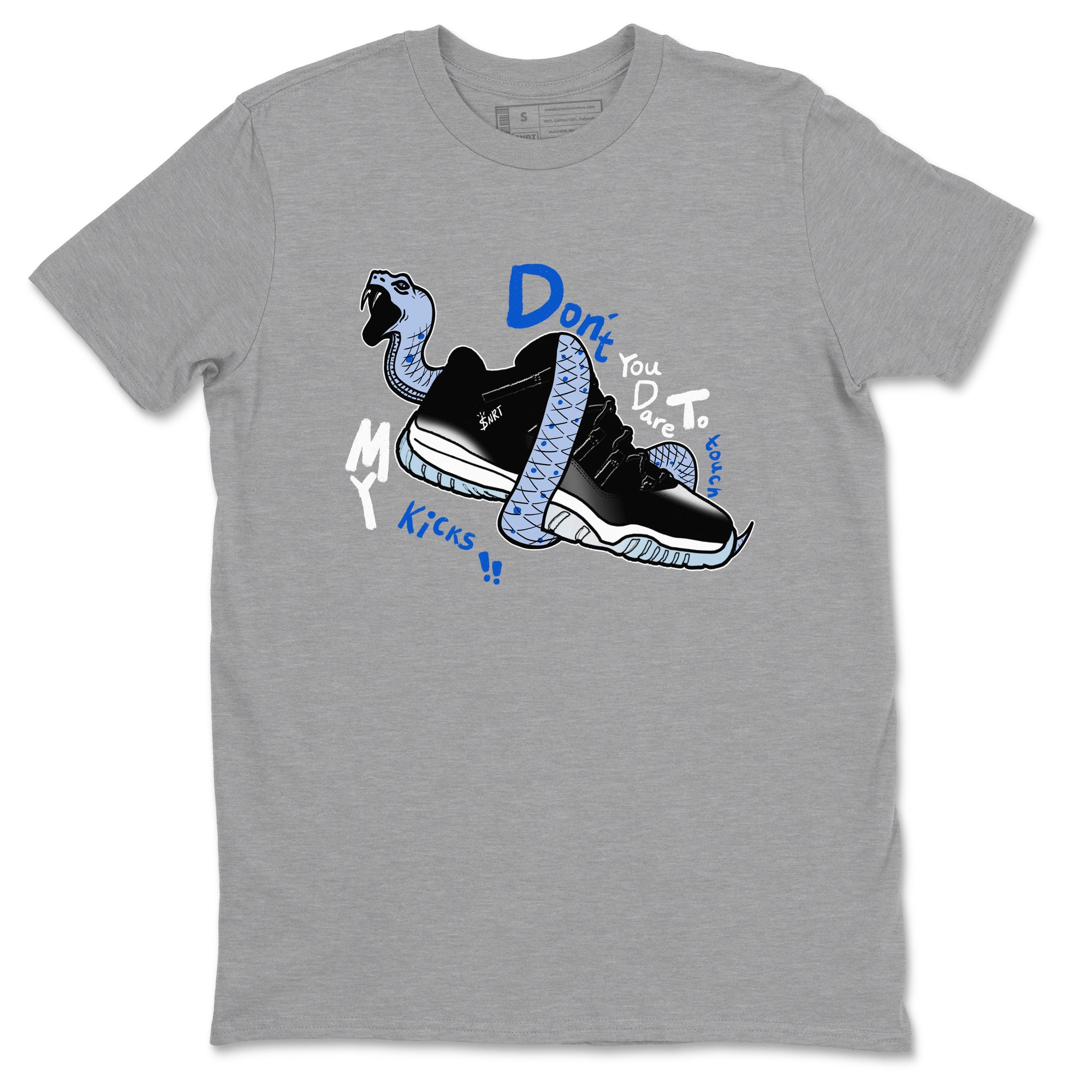 AJ11 Space shirt to match jordans Don't Touch My Kicks sneaker tees Air Jordan 11 Space Drip Gear Zone unisex cotton Heather Grey 2 crew neck shirt