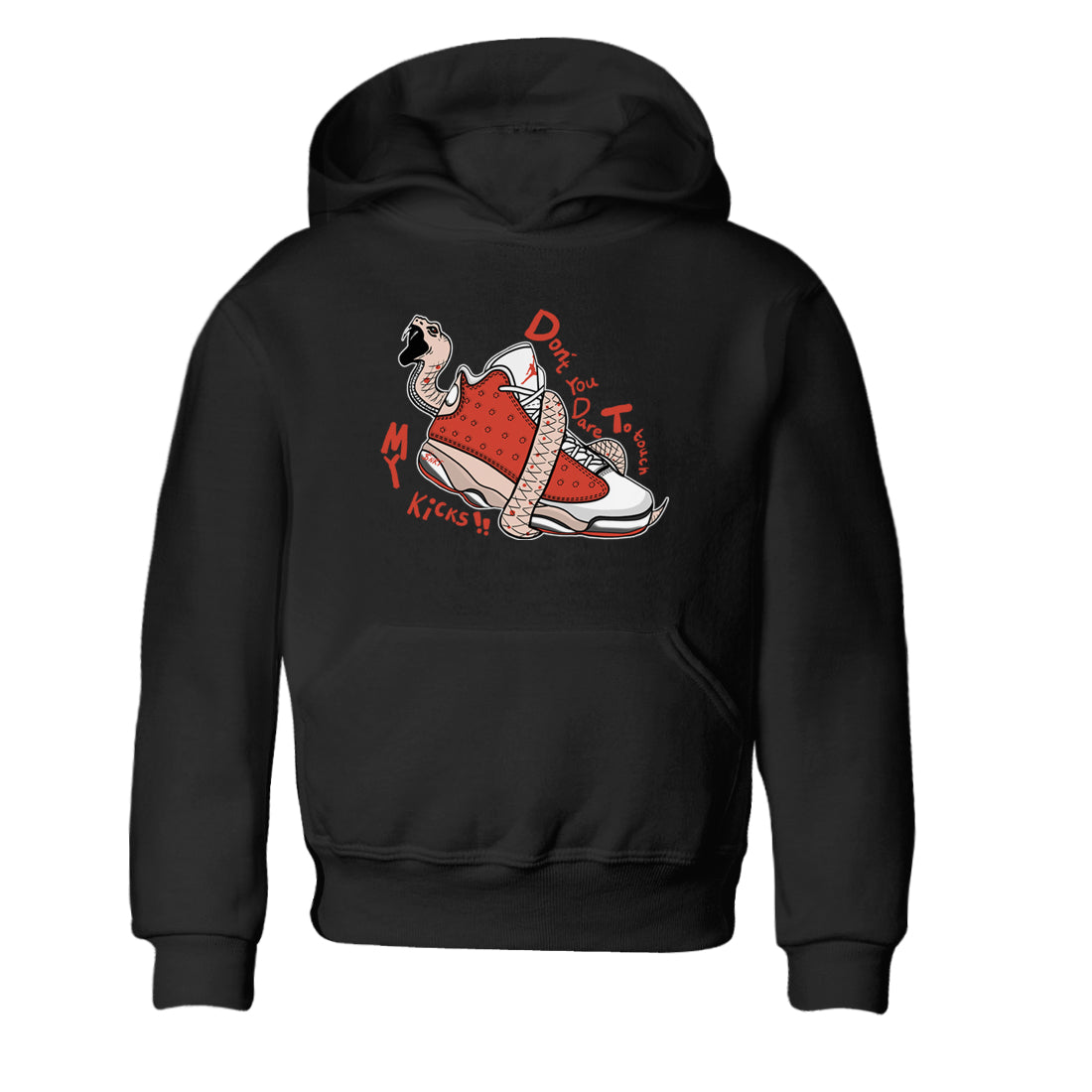 13s Dune Red shirts to match jordans Don't Touch My Kicks sneaker match tees Air Jordan 13 Dune Red Drip Gear Zone streetwear brand Baby and Youth Black 2 cotton tee