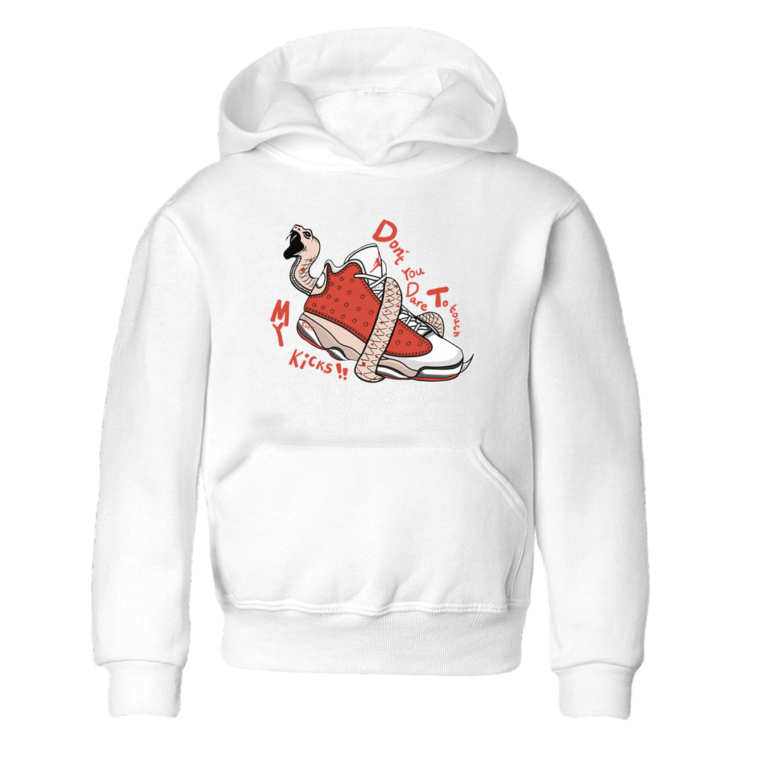 13s Dune Red shirts to match jordans Don't Touch My Kicks sneaker match tees Air Jordan 13 Dune Red Drip Gear Zone streetwear brand Baby and Youth White 2 cotton tee