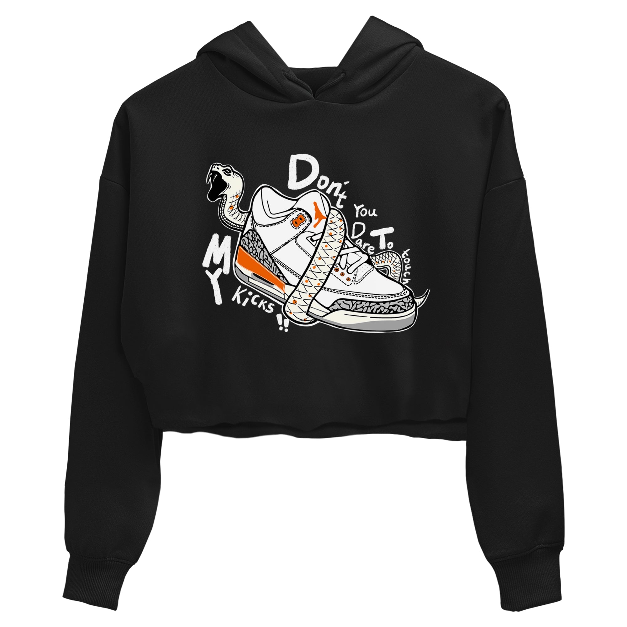 3s Georgia Peach shirt to match jordans Don't Touch My Kicks sneaker tees Air Jordan 3 Georgia Peach Drip Gear Zone Black 2 crop length shirt
