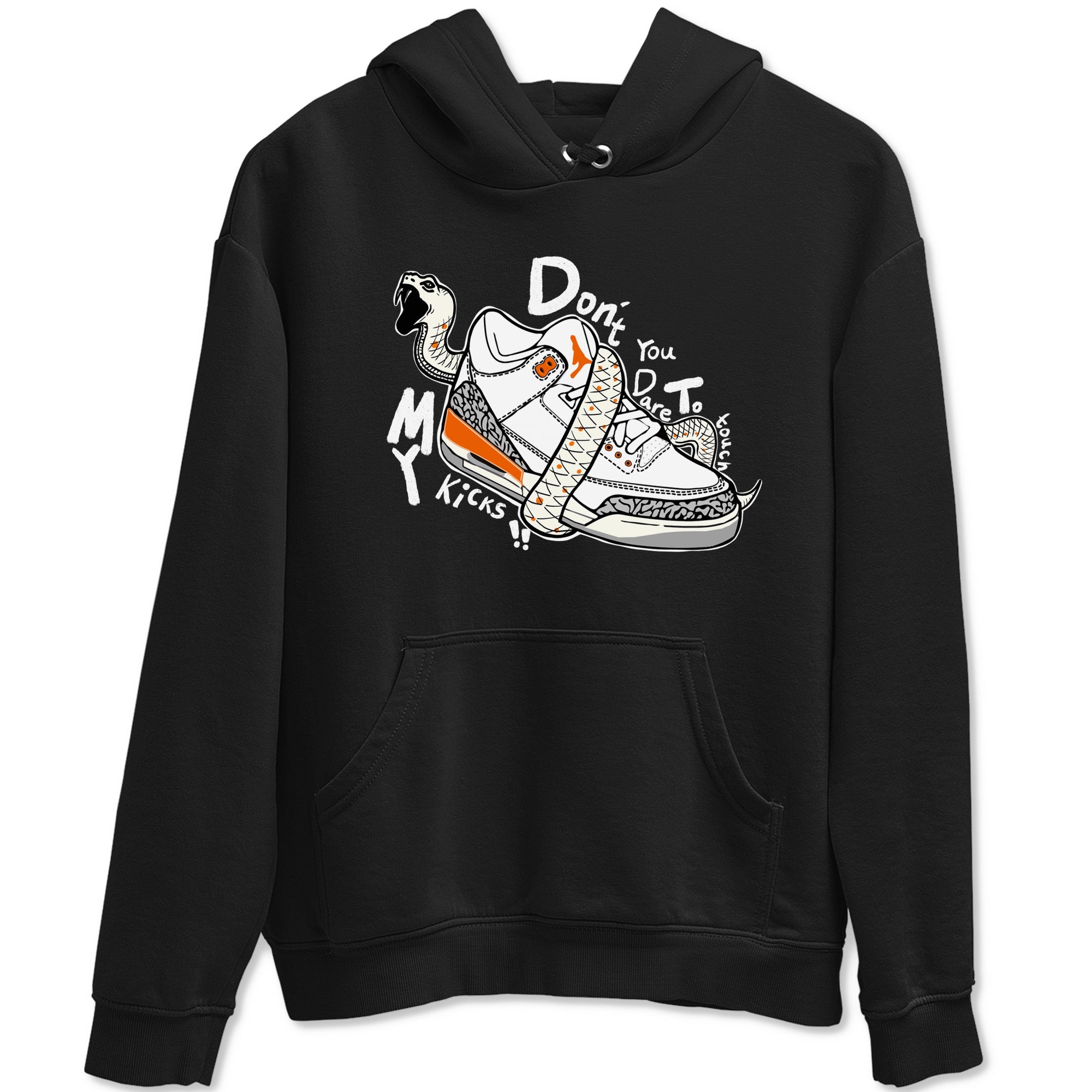 3s Georgia Peach shirt to match jordans Don't Touch My Kicks sneaker tees Air Jordan 3 Georgia Peach Drip Gear Zone unisex cotton Black 2 crew neck shirt