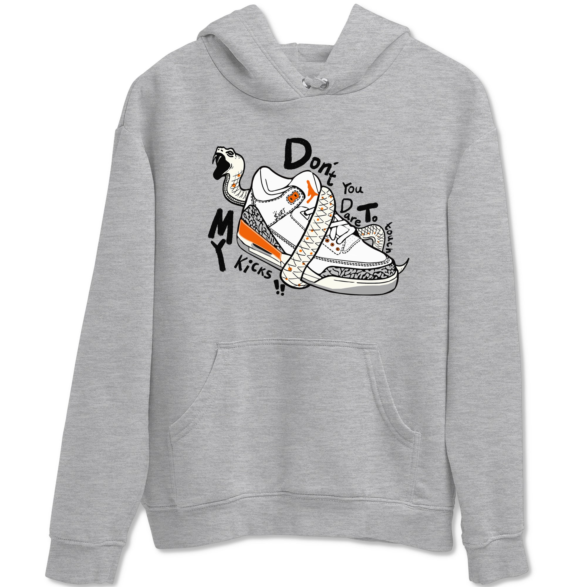 3s Georgia Peach shirt to match jordans Don't Touch My Kicks sneaker tees Air Jordan 3 Georgia Peach Drip Gear Zone unisex cotton Heather Grey 2 crew neck shirt