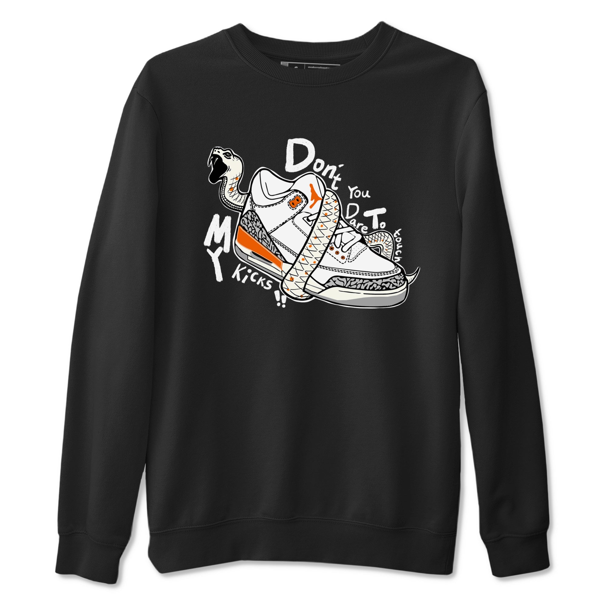 3s Georgia Peach shirt to match jordans Don't Touch My Kicks sneaker tees Air Jordan 3 Georgia Peach Drip Gear Zone unisex cotton Black 2 crew neck shirt