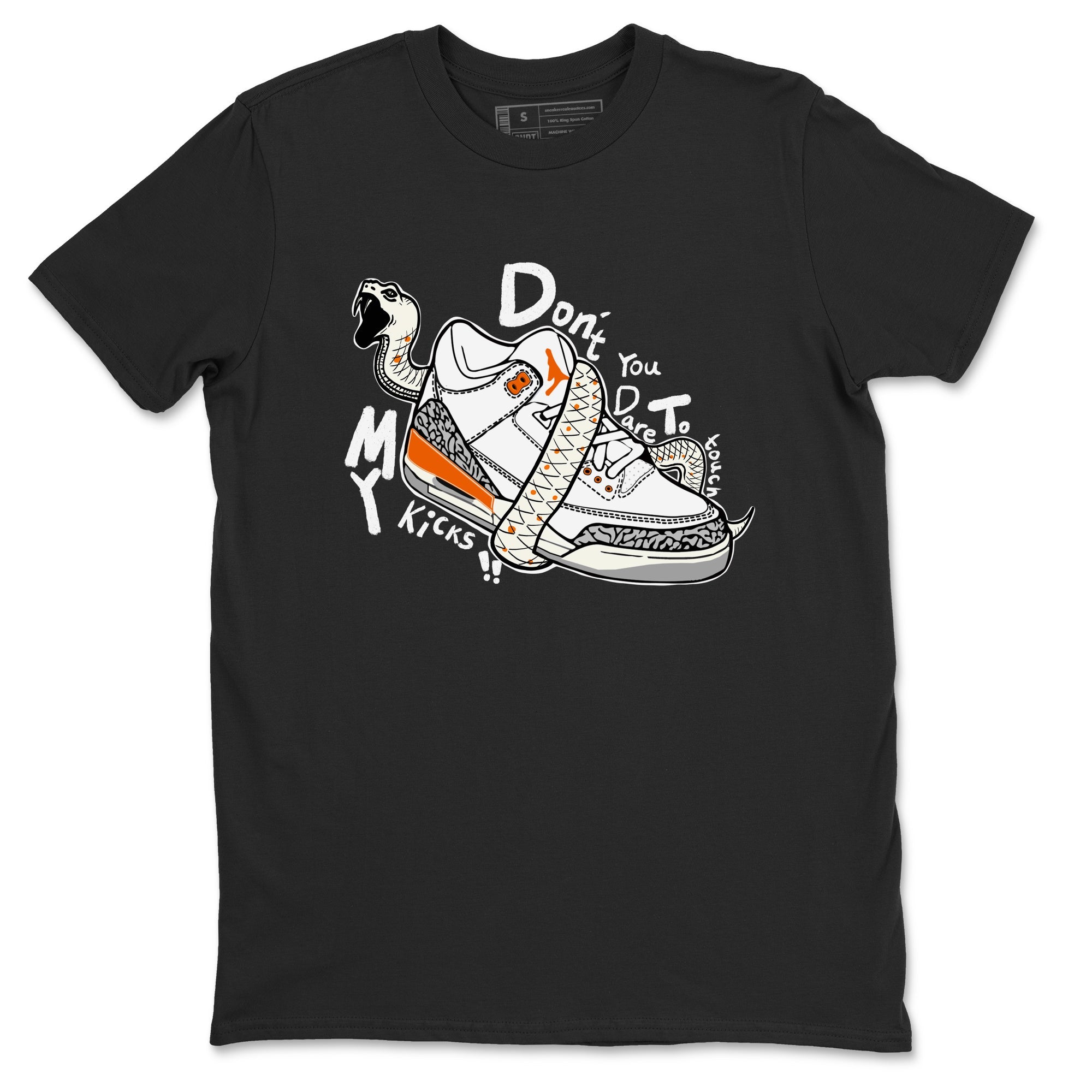 3s Georgia Peach shirt to match jordans Don't Touch My Kicks sneaker tees Air Jordan 3 Georgia Peach Drip Gear Zone unisex cotton Black 2 crew neck shirt
