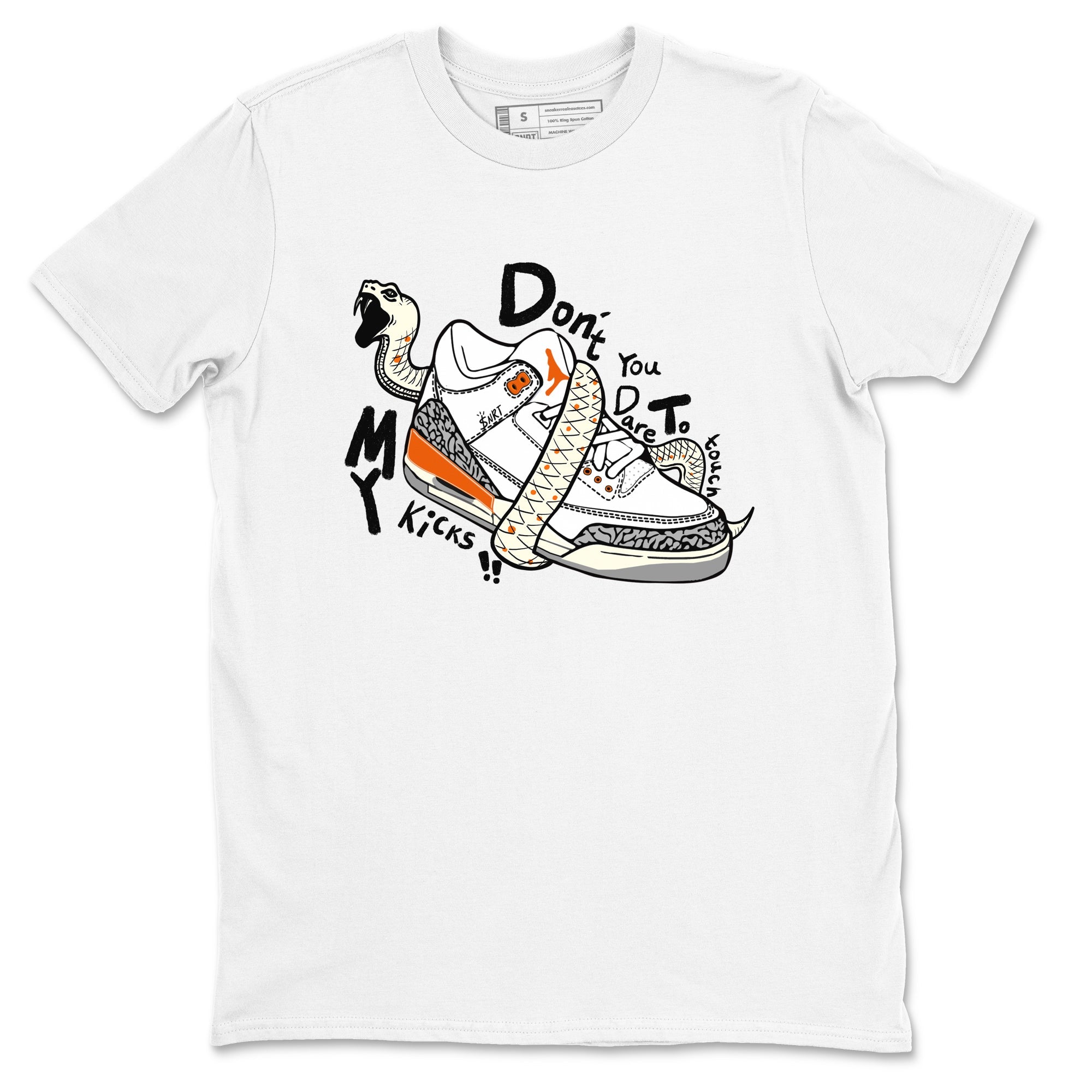 3s Georgia Peach shirt to match jordans Don't Touch My Kicks sneaker tees Air Jordan 3 Georgia Peach Drip Gear Zone unisex cotton White 2 crew neck shirt