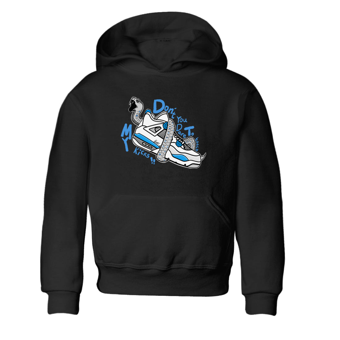 Air Jordan 4 Retro Military Blue shirt to match jordans Don't Touch My Kicks sneaker tees AJ4 Military Blue Drip Gear Zone baby toddler Black 2 cotton Shirt