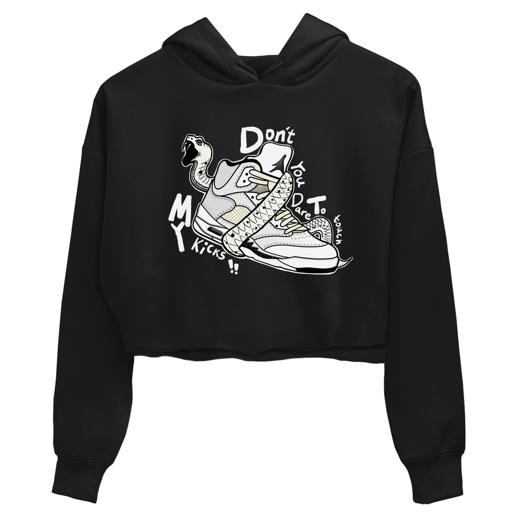 AJ5 Sail shirt to match jordans Don't Touch My Kicks sneaker tees Air Jordan 5 SE Sail Drip Gear Zone black 2 crop length shirt