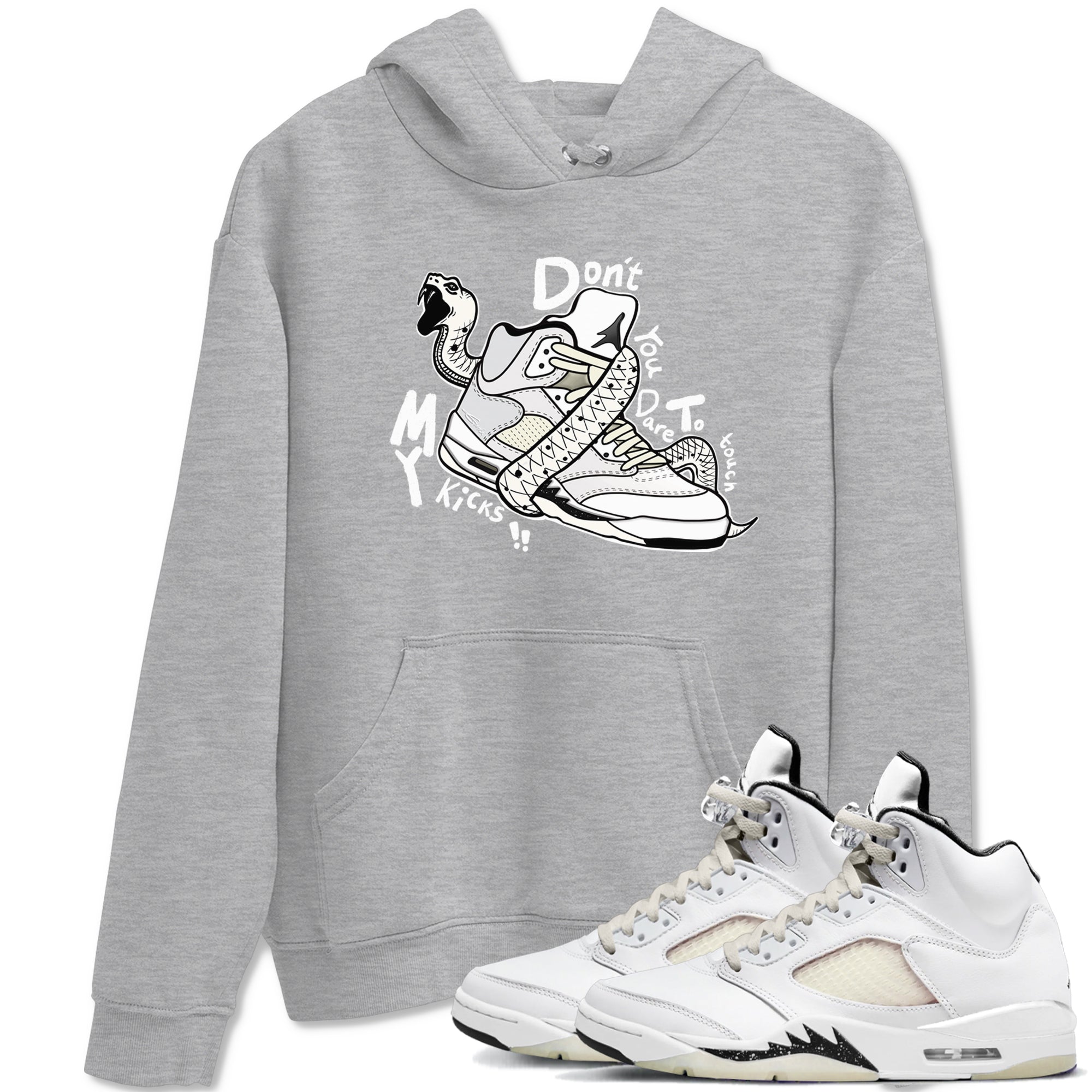 AJ5 Sail shirt to match jordans Don't Touch My Kicks sneaker tees Air Jordan 5 Sail Drip Gear Zone unisex cotton Heather Grey 1 crew neck shirt