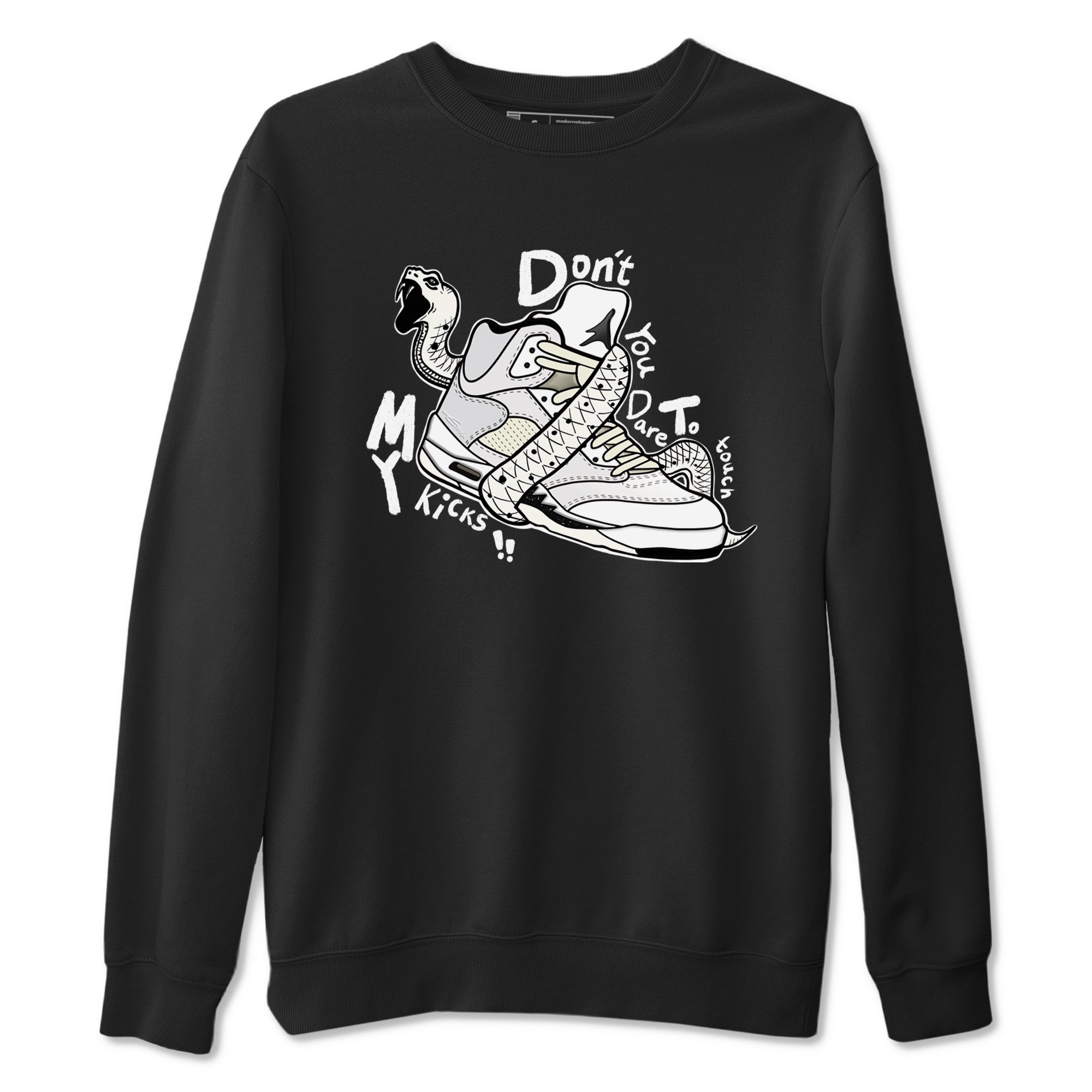 AJ5 Sail shirt to match jordans Don't Touch My Kicks sneaker tees Air Jordan 5 Sail Drip Gear Zone unisex cotton Black 2 crew neck shirt