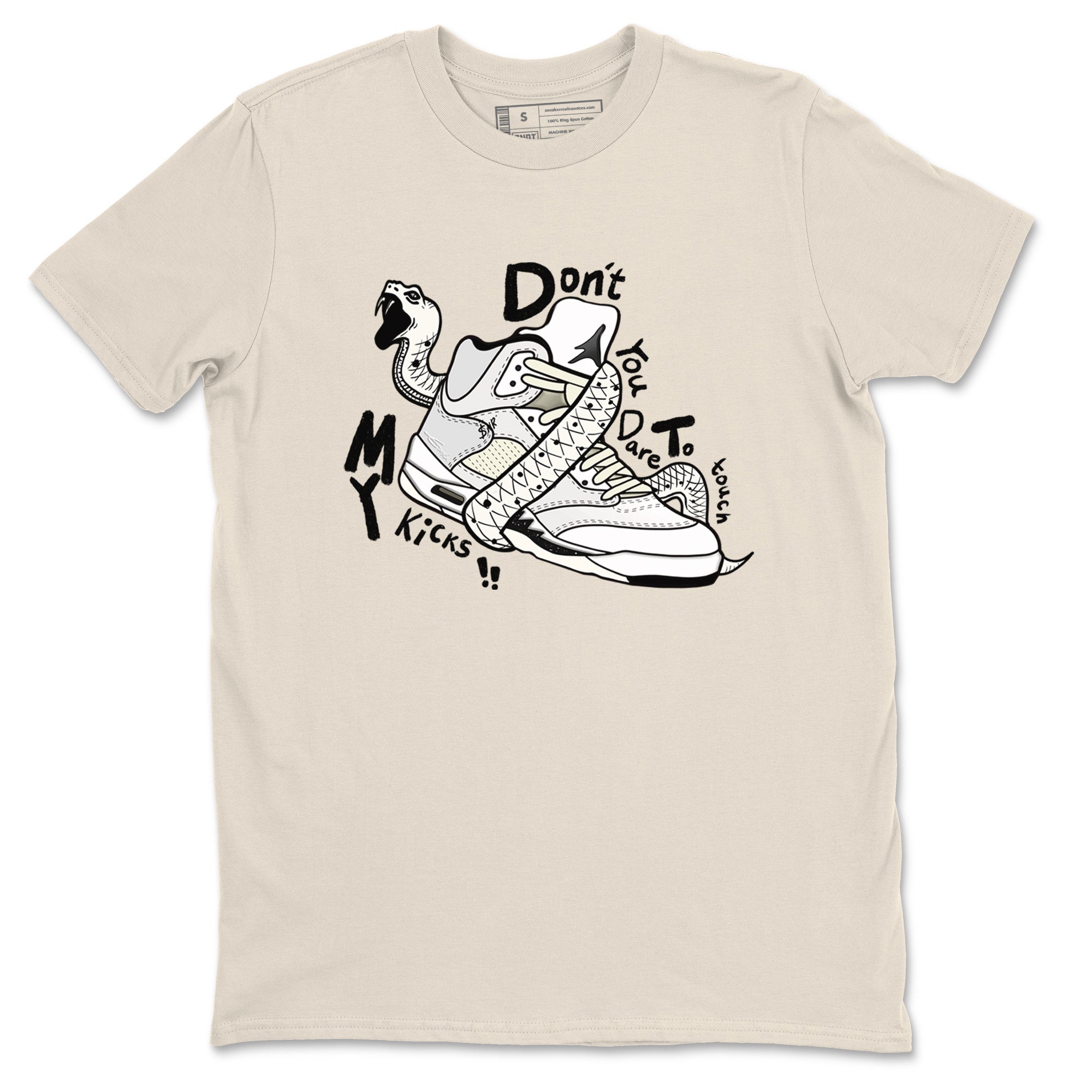 AJ5 Sail shirt to match jordans Don't Touch My Kicks sneaker tees Air Jordan 5 Sail Drip Gear Zone unisex cotton Natural 2 crew neck shirt