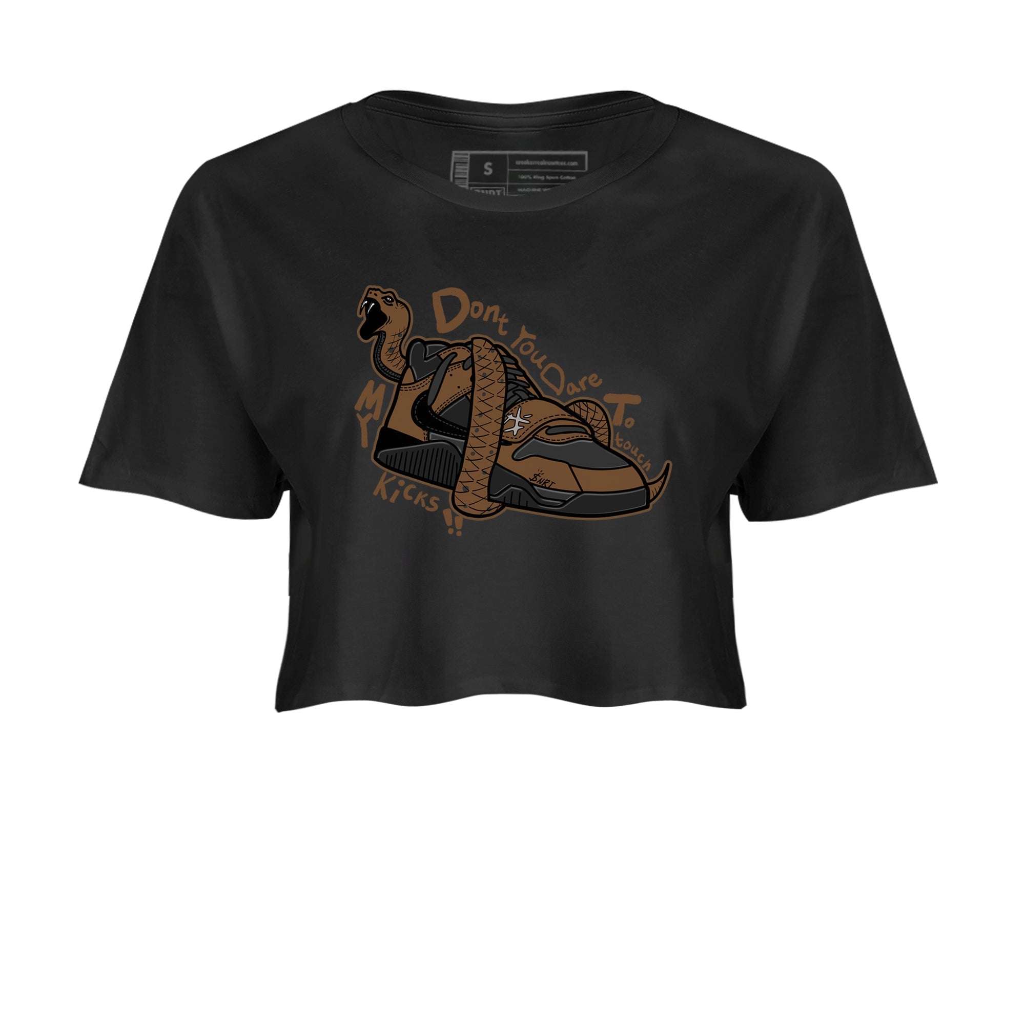 Jordan Jumpman Jack TR Travis Scott Dark Mocha shirts to match jordans Don't Touch My Kicks sneaker match tees Jordan Jumpman Jack Travis Scott Dark Mocha match shoes to clothes Drip Gear Zone unisex cotton Black 2 crop tee