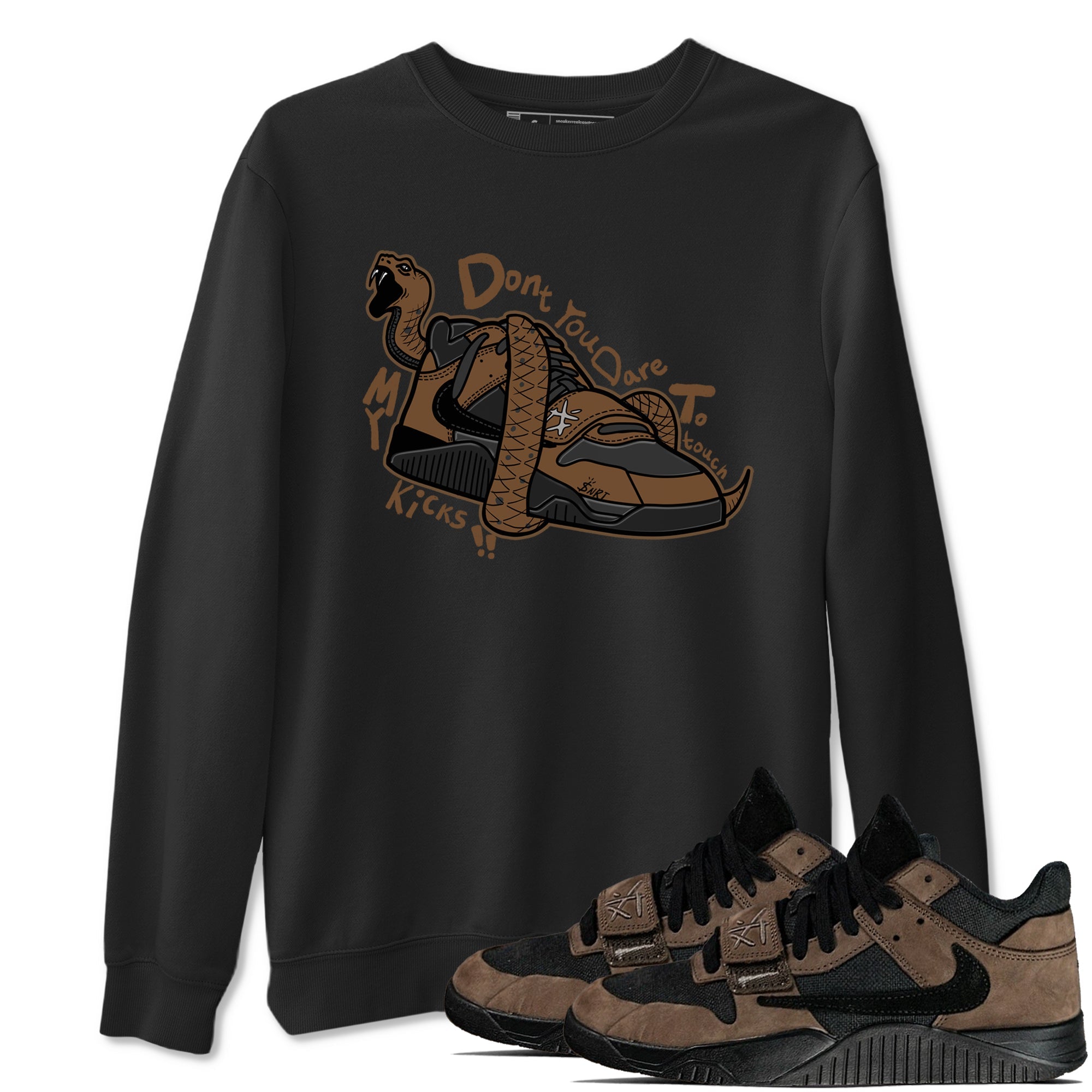 Jordan Jumpman Jack TR Travis Scott Dark Mocha shirts to match jordans Don't Touch My Kicks sneaker match tees Jordan Jumpman Jack Travis Scott Dark Mocha match shoes to clothes Drip Gear Zone unisex cotton Black 1 shirts