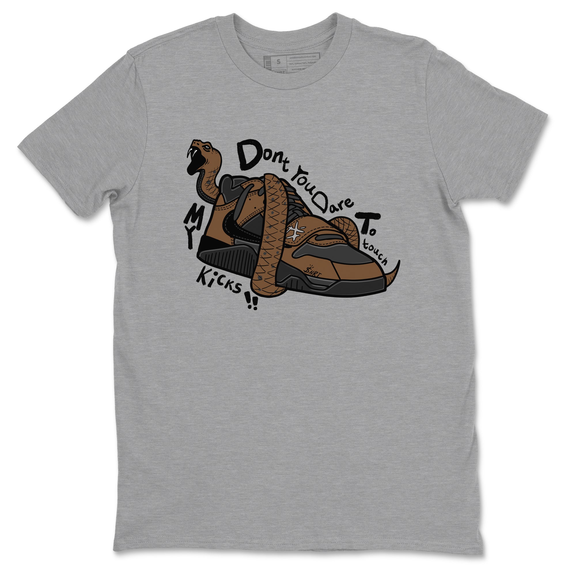 Jordan Jumpman Jack TR Travis Scott Dark Mocha shirts to match jordans Don't Touch My Kicks sneaker match tees Jordan Jumpman Jack Travis Scott Dark Mocha match shoes to clothes Drip Gear Zone unisex cotton Heather Grey 2 shirts