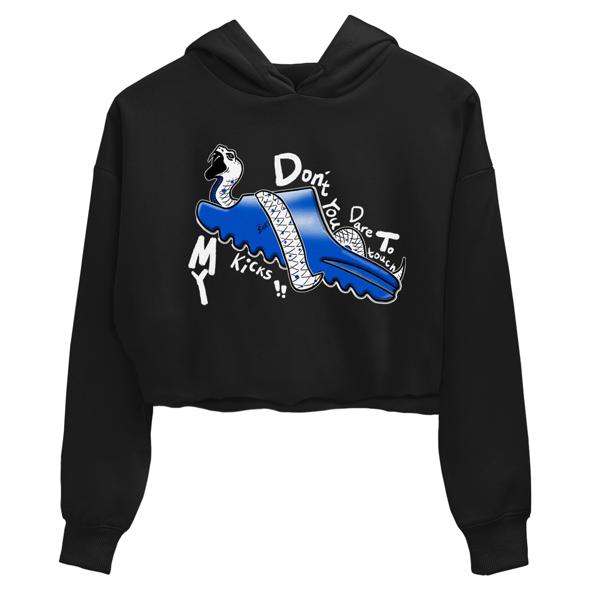 Yeezy Slide Azure shirts to match jordans Don't Touch My Kicks sneaker match tees Yeezy Slide Azure Drip Gear Zone streetwear brand Black 2 crop tee