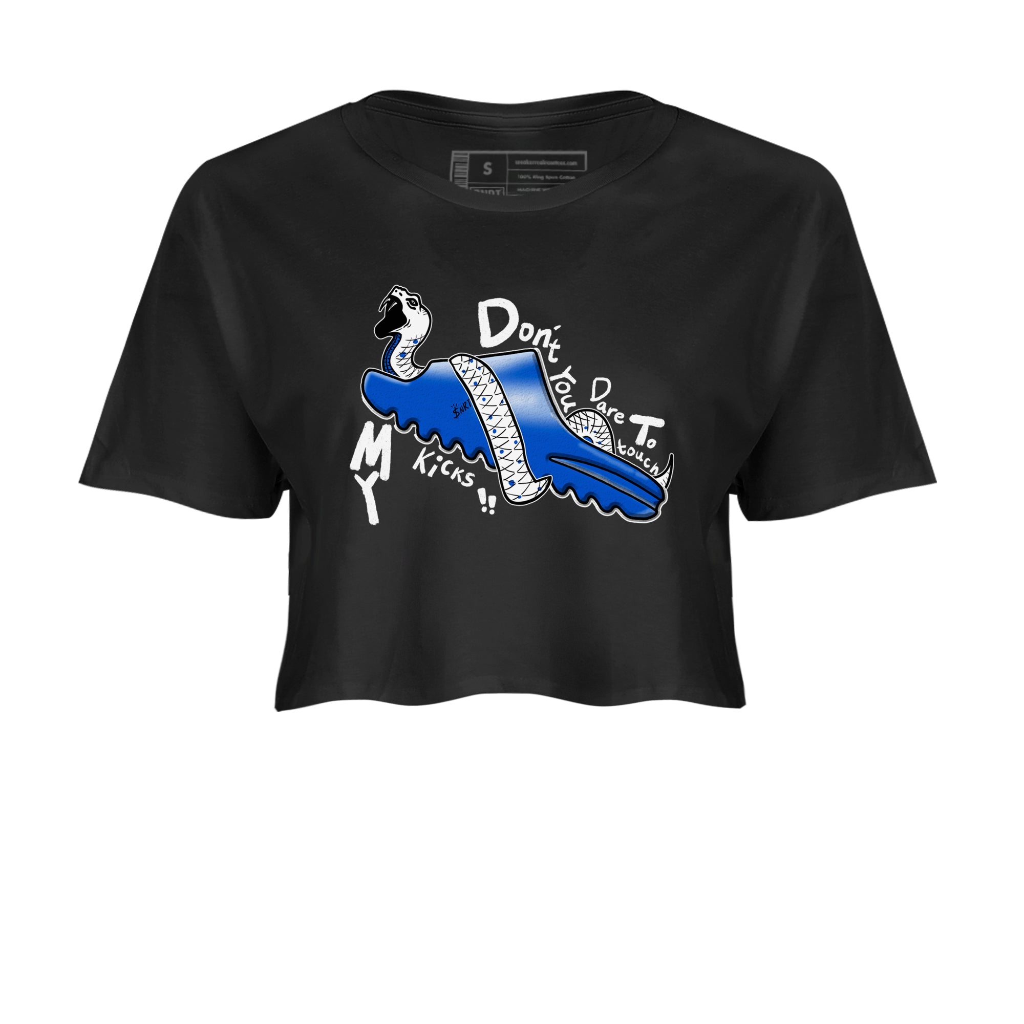 Yeezy Slide Azure shirts to match jordans Don't Touch My Kicks sneaker match tees Yeezy Slide Azure Drip Gear Zone streetwear brand Black 2 crop tee