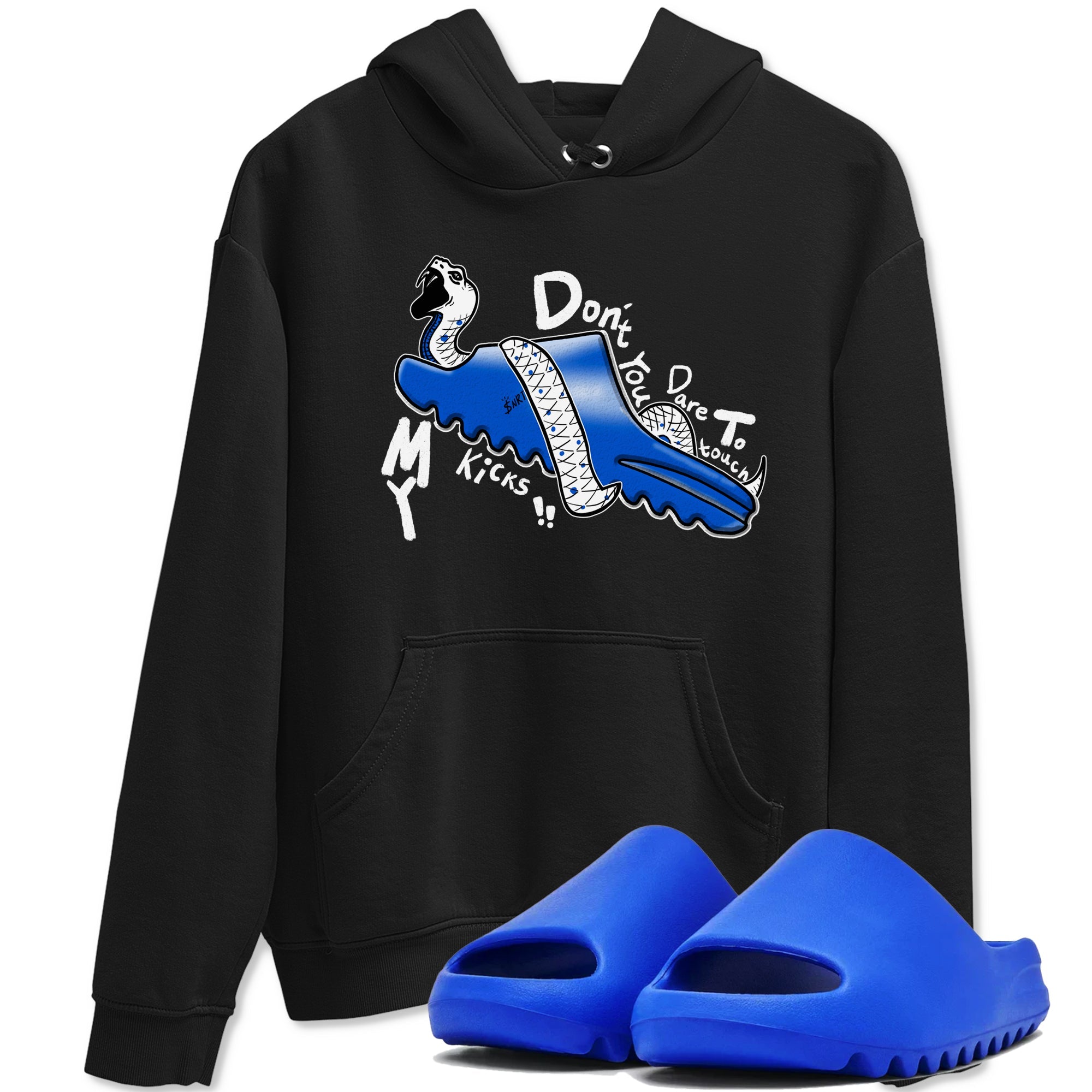 Yeezy Slide Azure shirts to match jordans Don't Touch My Kicks sneaker match tees Yeezy Slide Azure Drip Gear Zone streetwear brand Black 1 unisex cotton tee