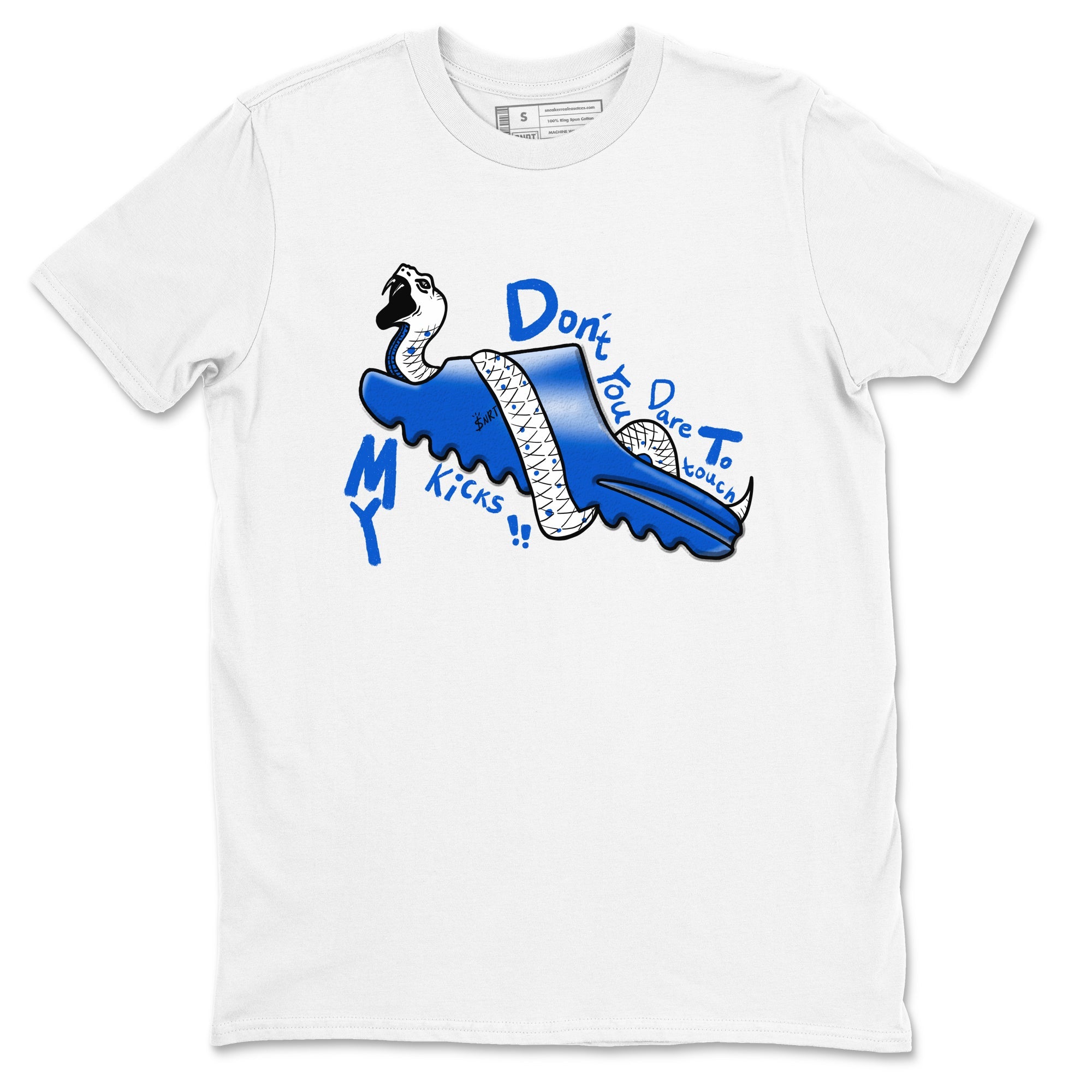 Yeezy Slide Azure shirts to match jordans Don't Touch My Kicks sneaker match tees Yeezy Slide Azure Drip Gear Zone streetwear brand White 2 unisex cotton tee