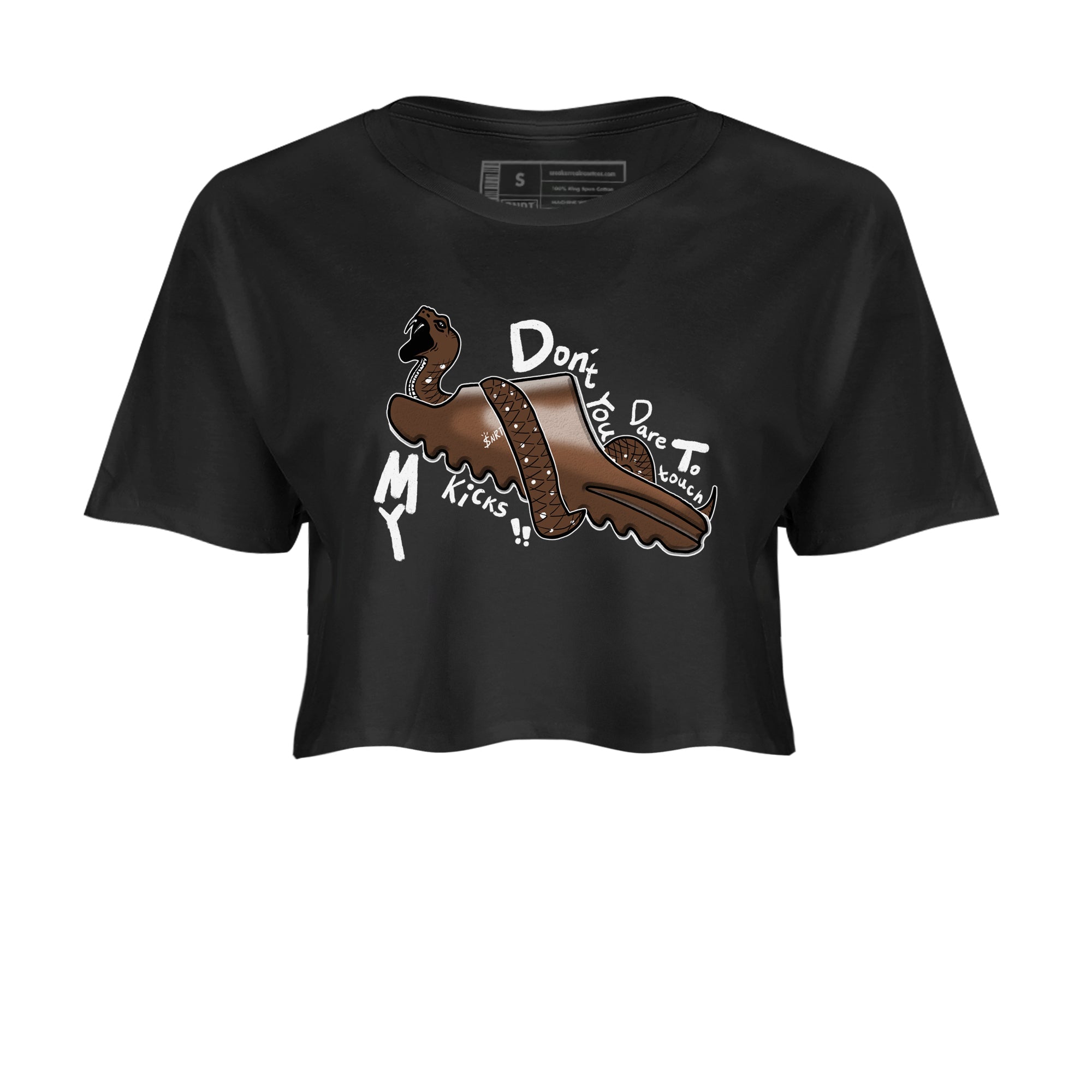Yeezy Slide Flax shirts to match jordans Don't Touch My Kicks sneaker match tees Yeezy Slide Flax Drip Gear Zone streetwear brand Black 2 crop tee