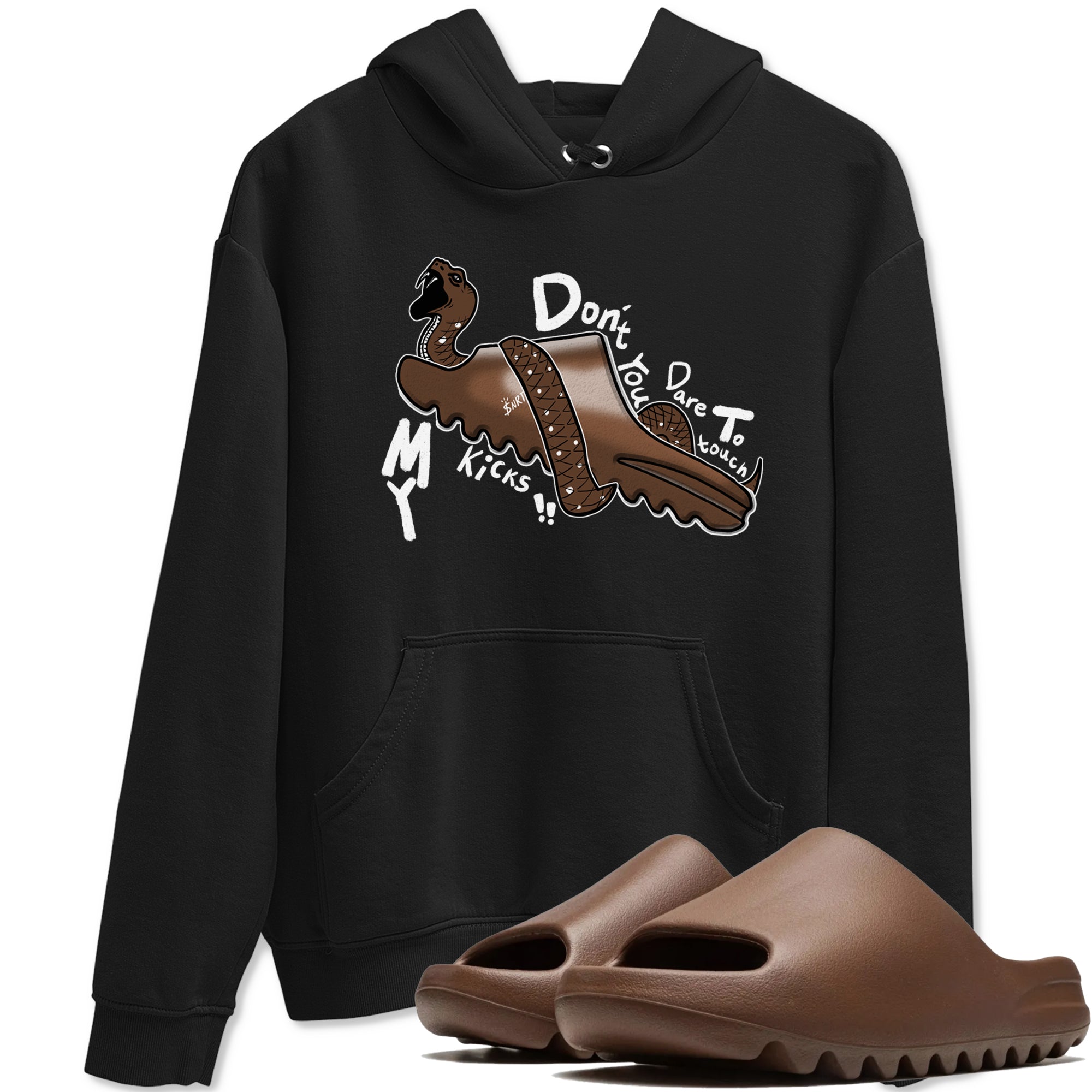 Yeezy Slide Flax shirts to match jordans Don't Touch My Kicks sneaker match tees Yeezy Slide Flax Drip Gear Zone streetwear brand Black 1 unisex cotton tee