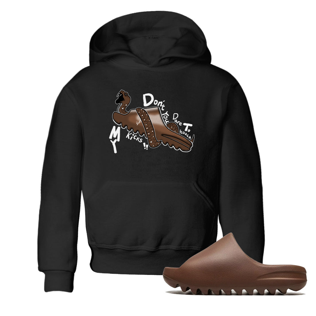 Yeezy Slide Flax shirts to match jordans Don't Touch My Kicks sneaker match tees Yeezy Slide Flax Drip Gear Zone streetwear brand Baby and Youth Black 1 cotton tee
