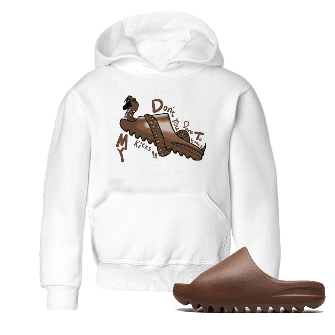 Yeezy Slide Flax shirts to match jordans Don't Touch My Kicks sneaker match tees Yeezy Slide Flax Drip Gear Zone streetwear brand Baby and Youth White 1 cotton tee