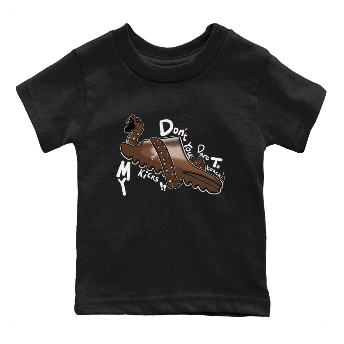 Yeezy Slide Flax shirts to match jordans Don't Touch My Kicks sneaker match tees Yeezy Slide Flax Drip Gear Zone streetwear brand Baby and Youth Black 2 cotton tee