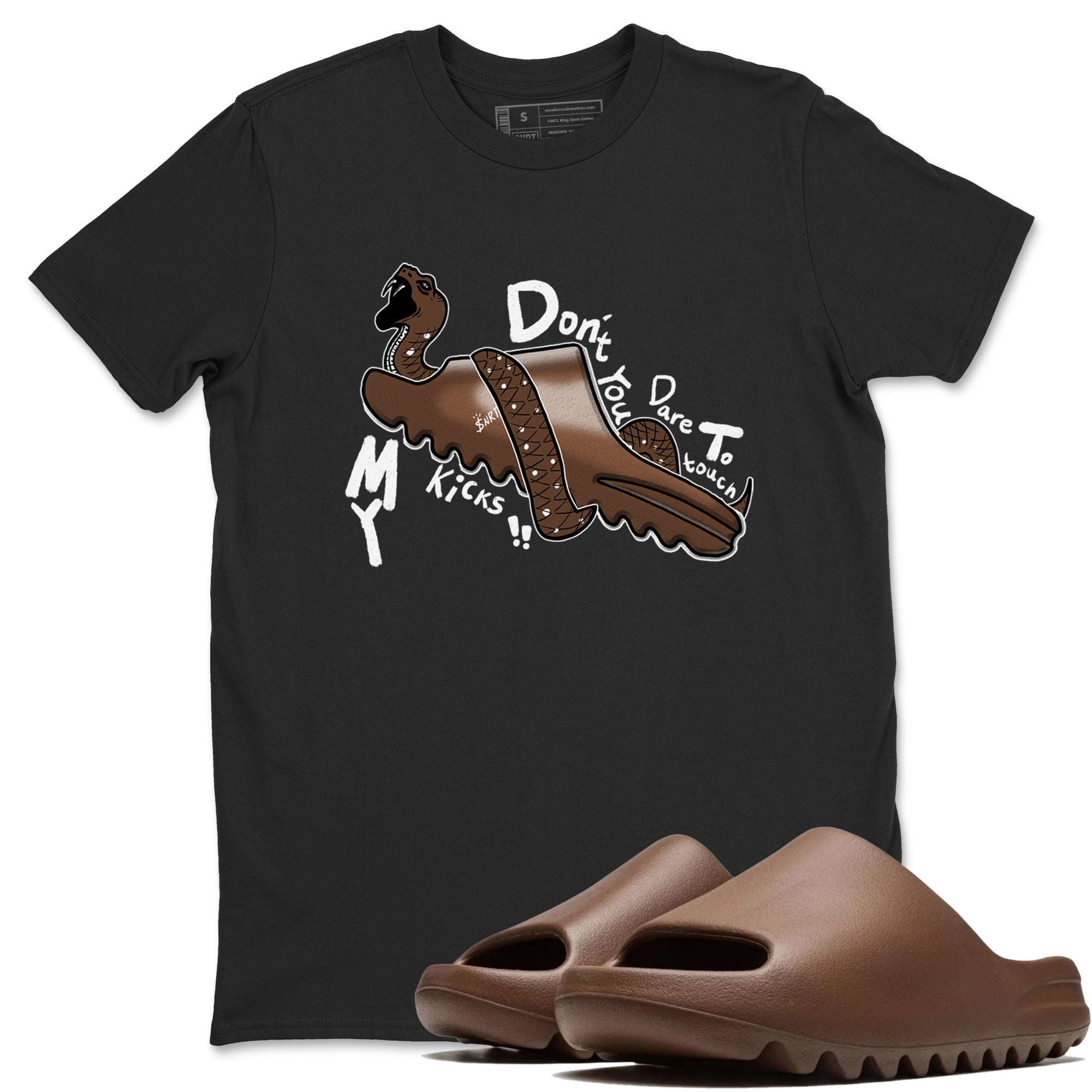 Yeezy Slide Flax shirts to match jordans Don't Touch My Kicks sneaker match tees Yeezy Slide Flax Drip Gear Zone streetwear brand Black 1 unisex cotton tee