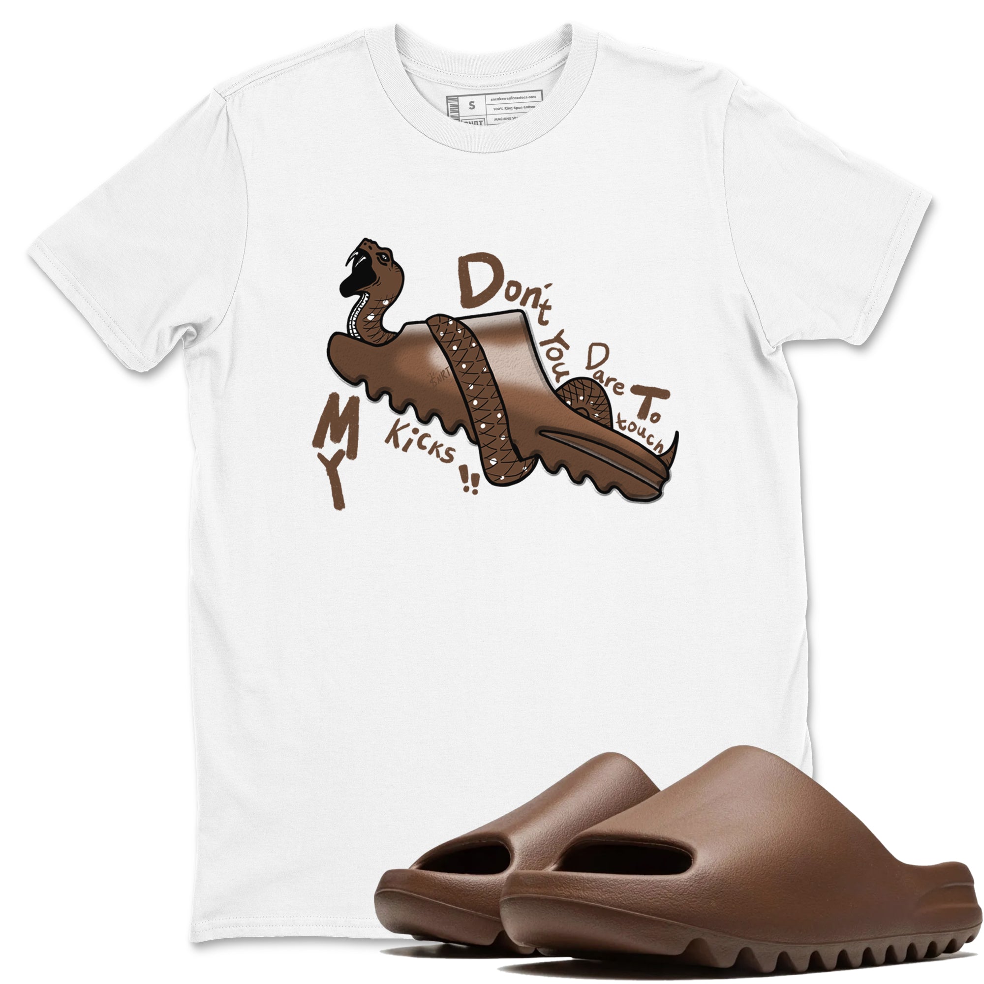 Yeezy Slide Flax shirts to match jordans Don't Touch My Kicks sneaker match tees Yeezy Slide Flax Drip Gear Zone streetwear brand White 1 unisex cotton tee