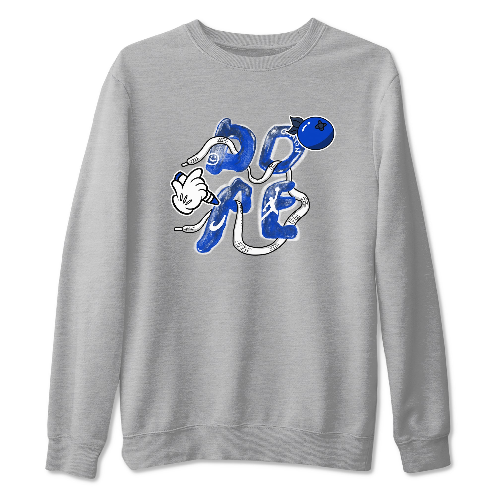 12s Blueberry shirts to match jordans Dope sneaker match tees Air Jordan 12 Blueberry Drip Gear Zone unisex cotton Heather Grey 2 crew neck shirts