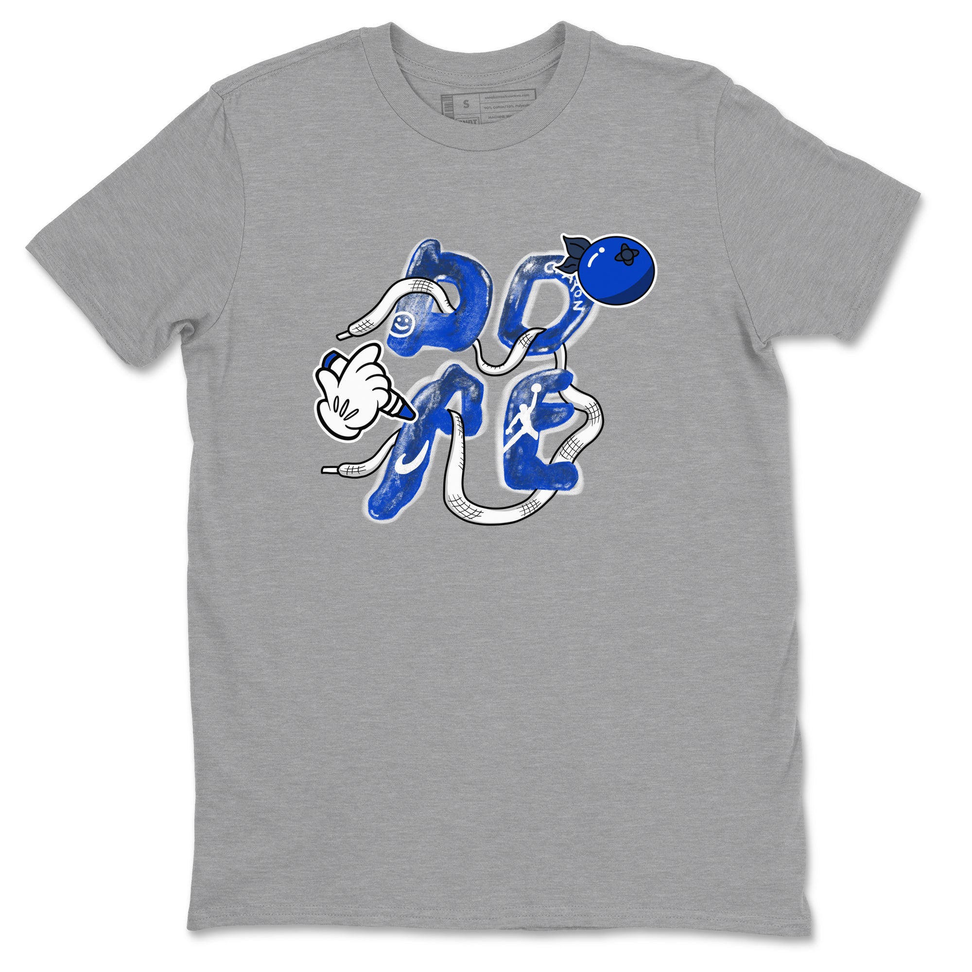 12s Blueberry shirts to match jordans Dope sneaker match tees Air Jordan 12 Blueberry Drip Gear Zone unisex cotton Heather Grey 2 crew neck shirts