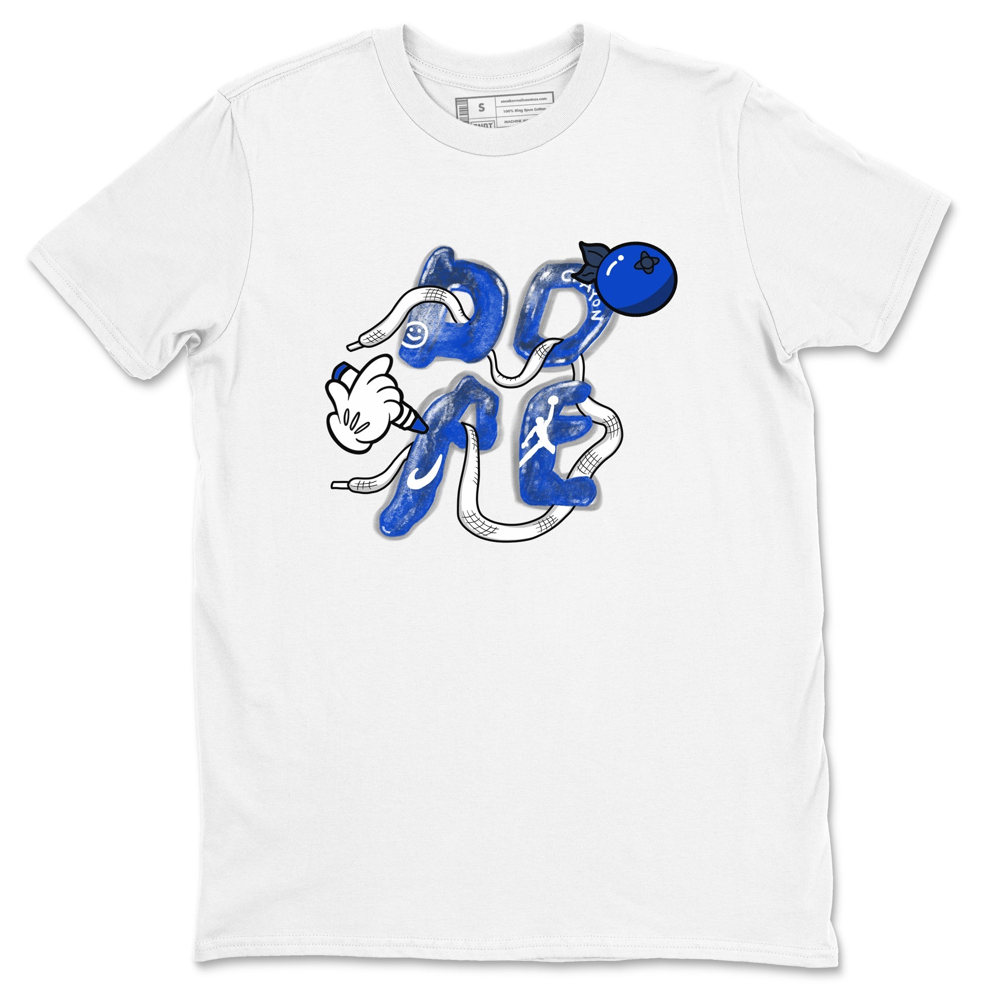 12s Blueberry shirts to match jordans Dope sneaker match tees Air Jordan 12 Blueberry Drip Gear Zone unisex cotton White 2 crew neck shirts