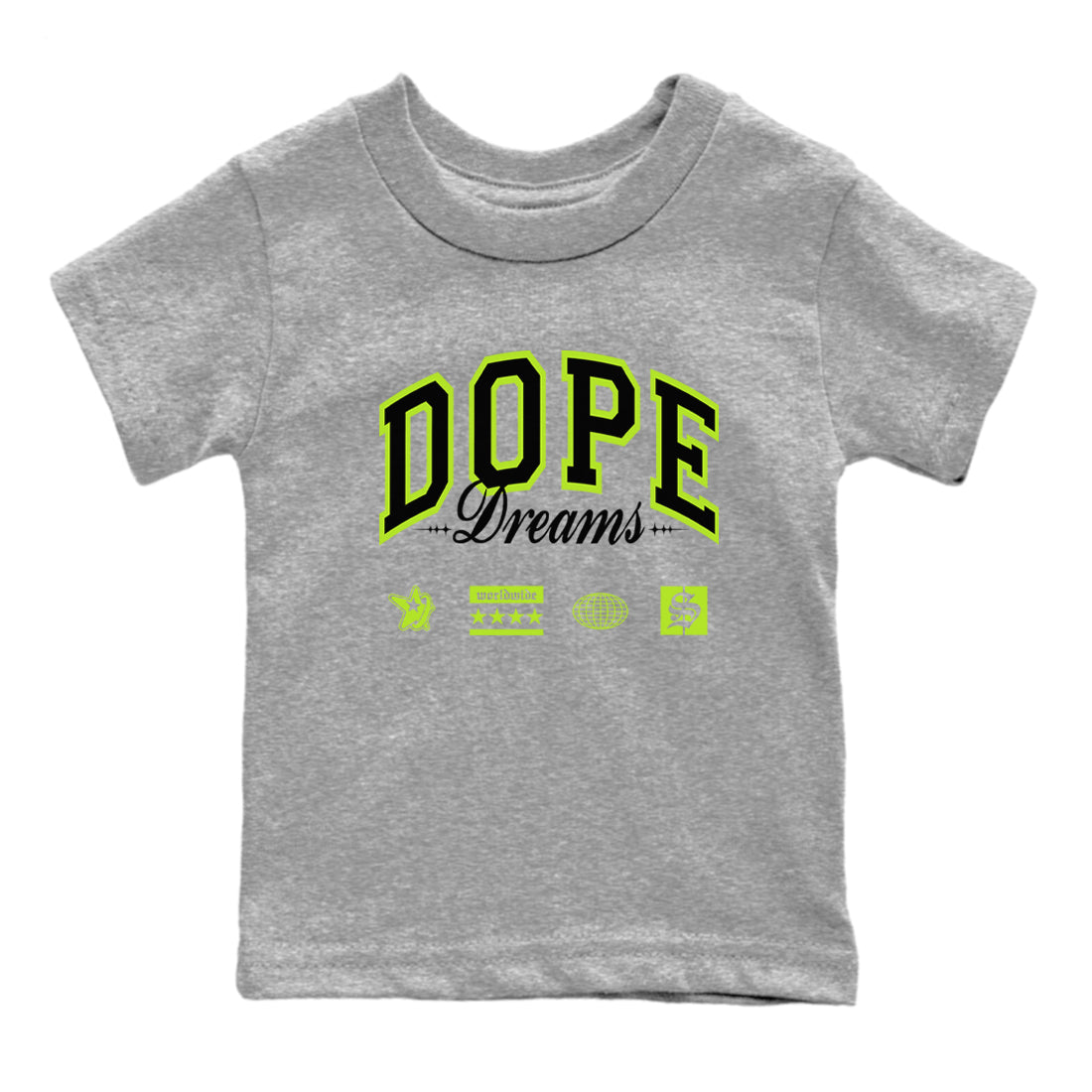 AF1 Volt shirts to match jordans Dope Dreams sneaker match tees Air Force 1 Volt match shoes to clothes Drip Gear Zone Youth Baby Heather Grey 2 tee