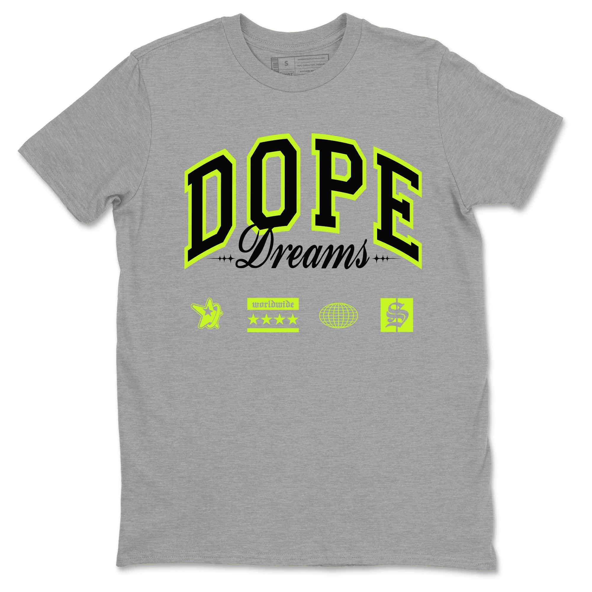 AF1 Volt shirts to match jordans Dope Dreams sneaker match tees Air Force 1 Volt match shoes to clothes Drip Gear Zone unisex cotton Heather Grey 2 shirts