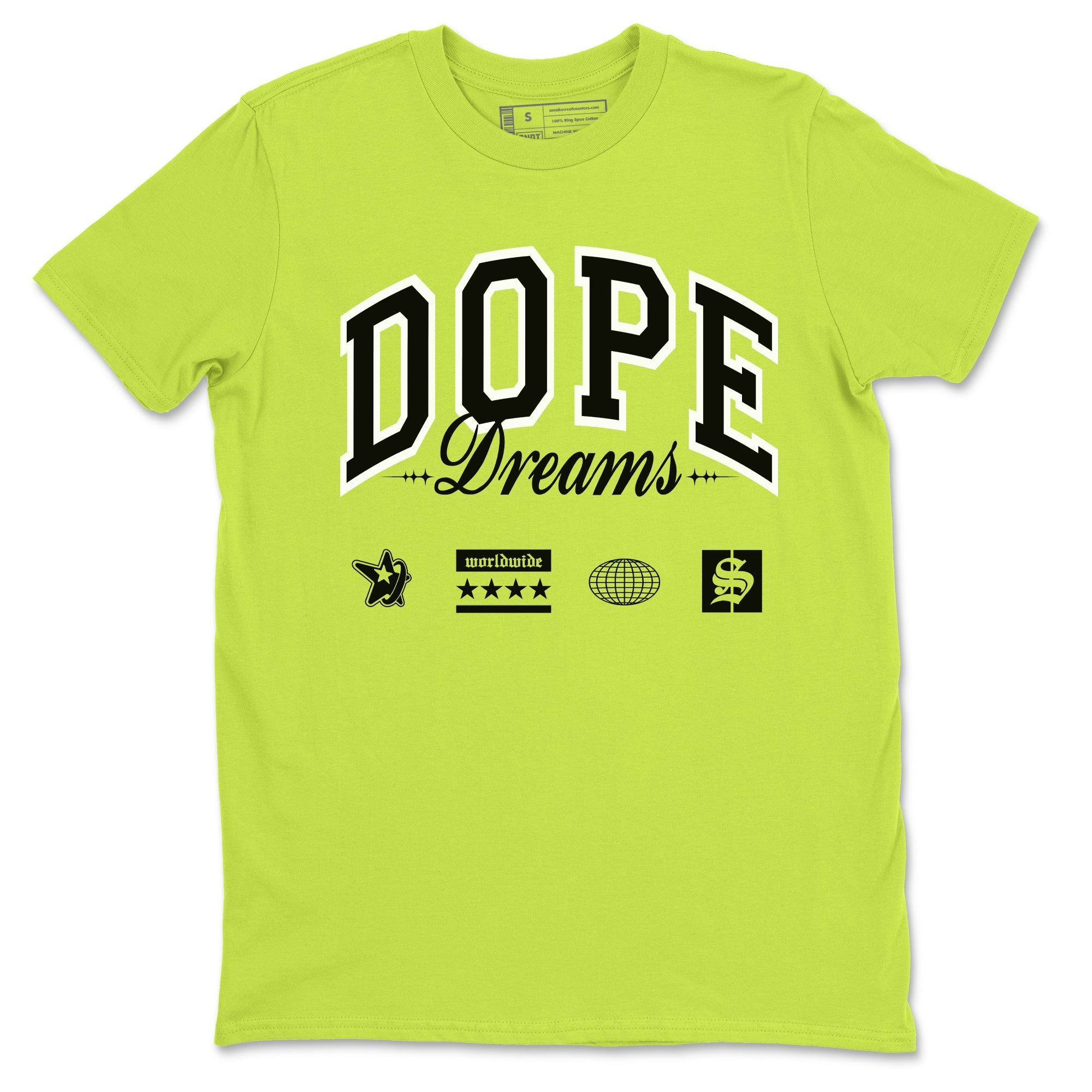 AF1 Volt shirts to match jordans Dope Dreams sneaker match tees Air Force 1 Volt match shoes to clothes Drip Gear Zone unisex cotton Safety Green 2 shirts
