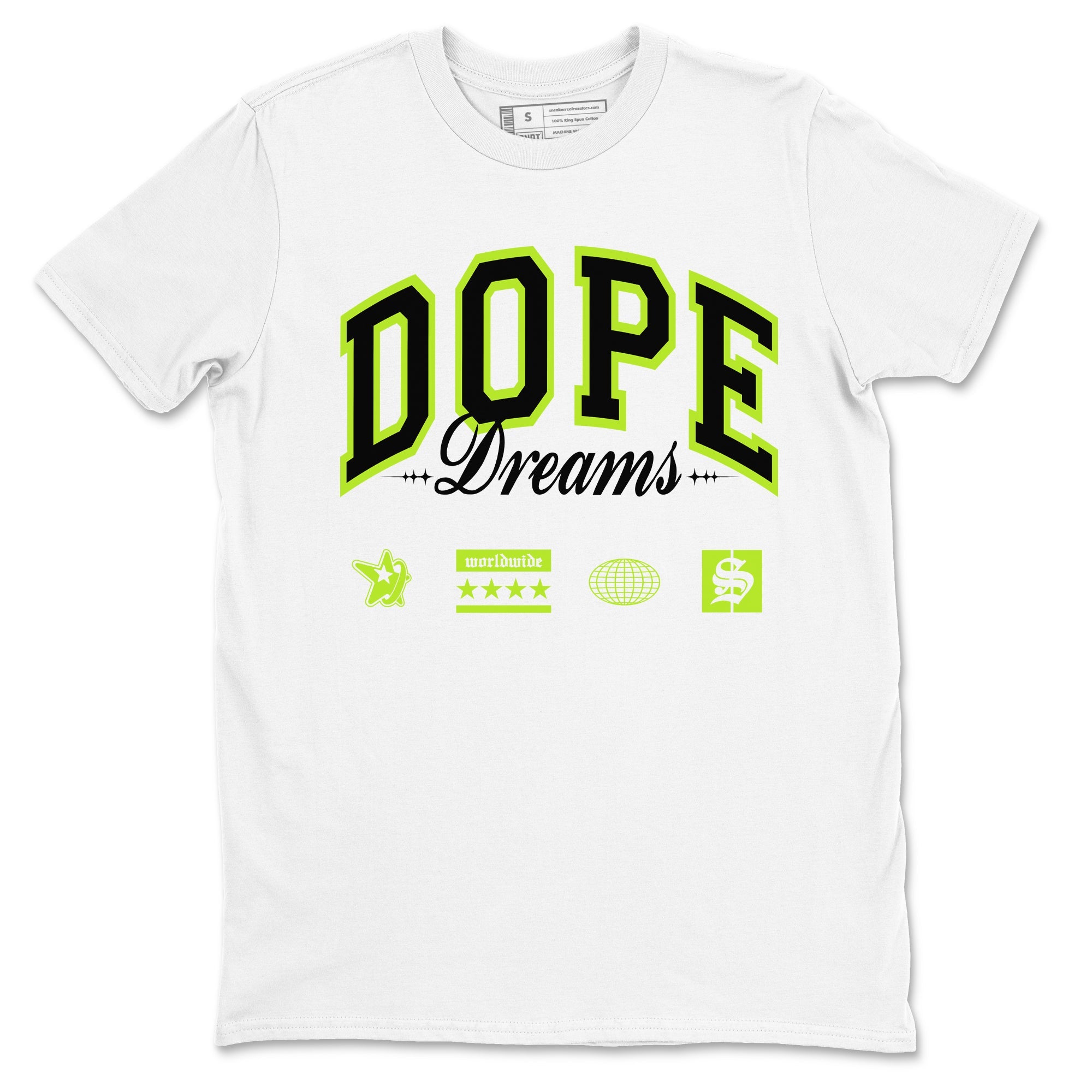 AF1 Volt shirts to match jordans Dope Dreams sneaker match tees Air Force 1 Volt match shoes to clothes Drip Gear Zone unisex cotton White 2 shirts